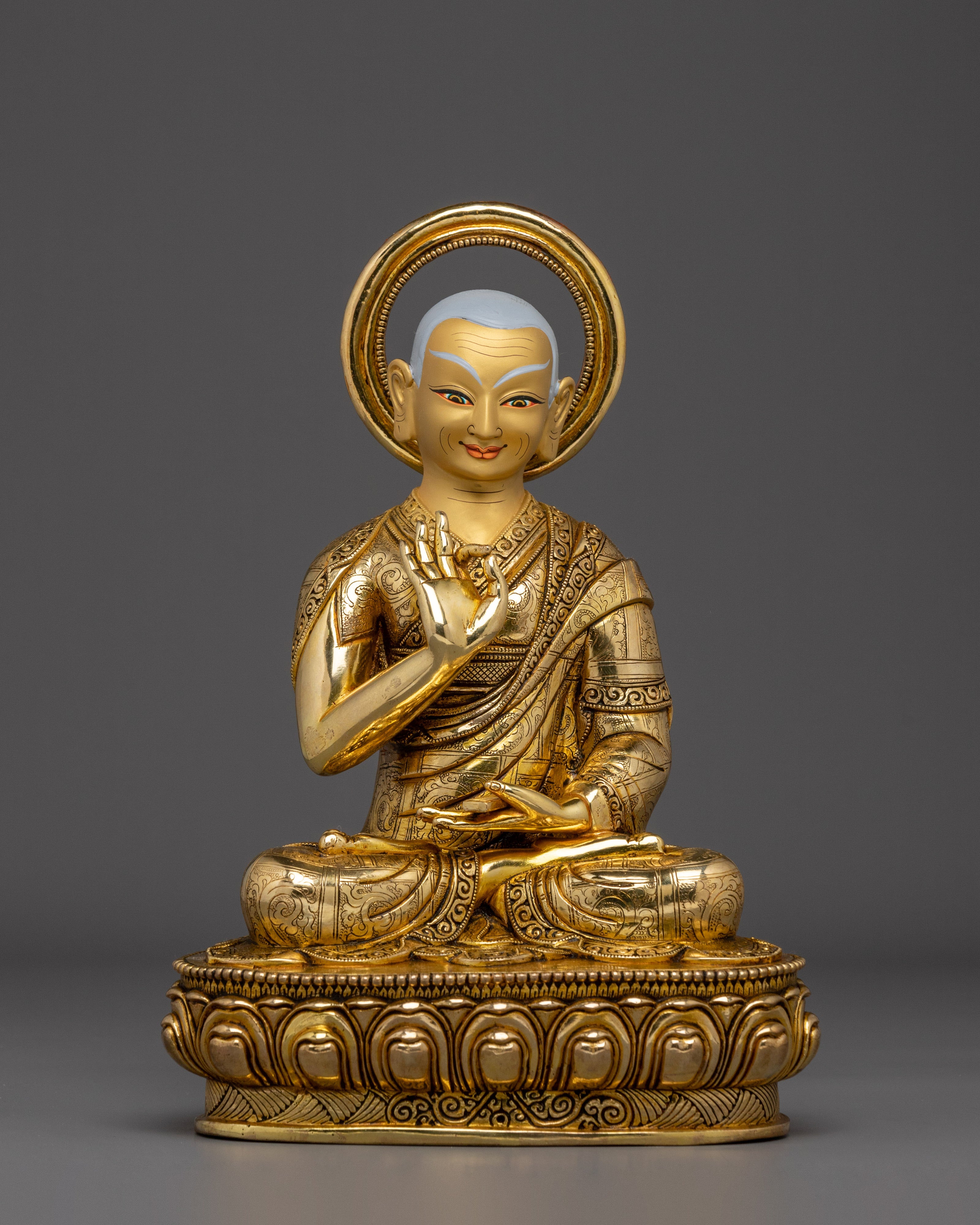 Radiant Tshongkhapa Statue Set