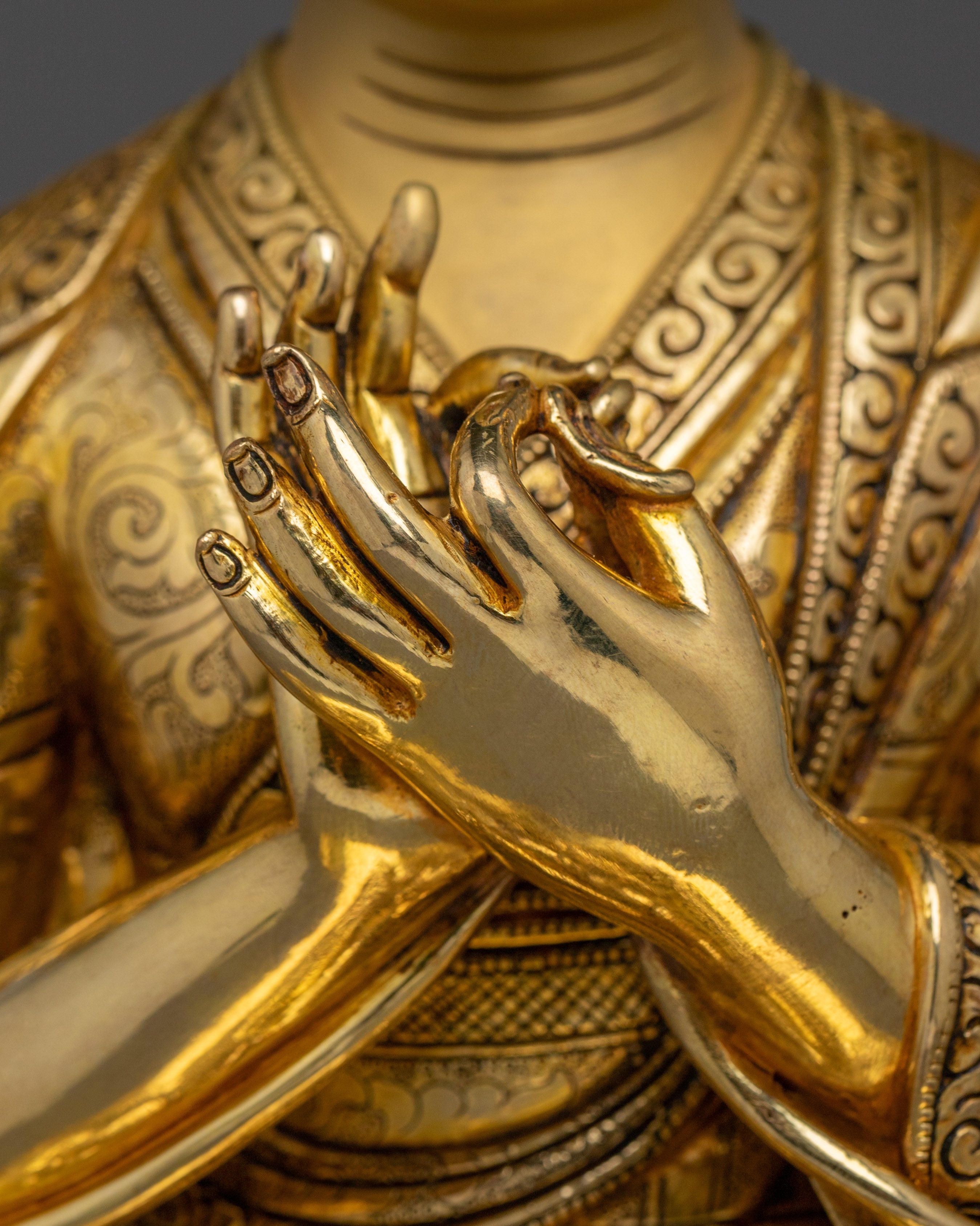 Radiant Tshongkhapa Statue Set