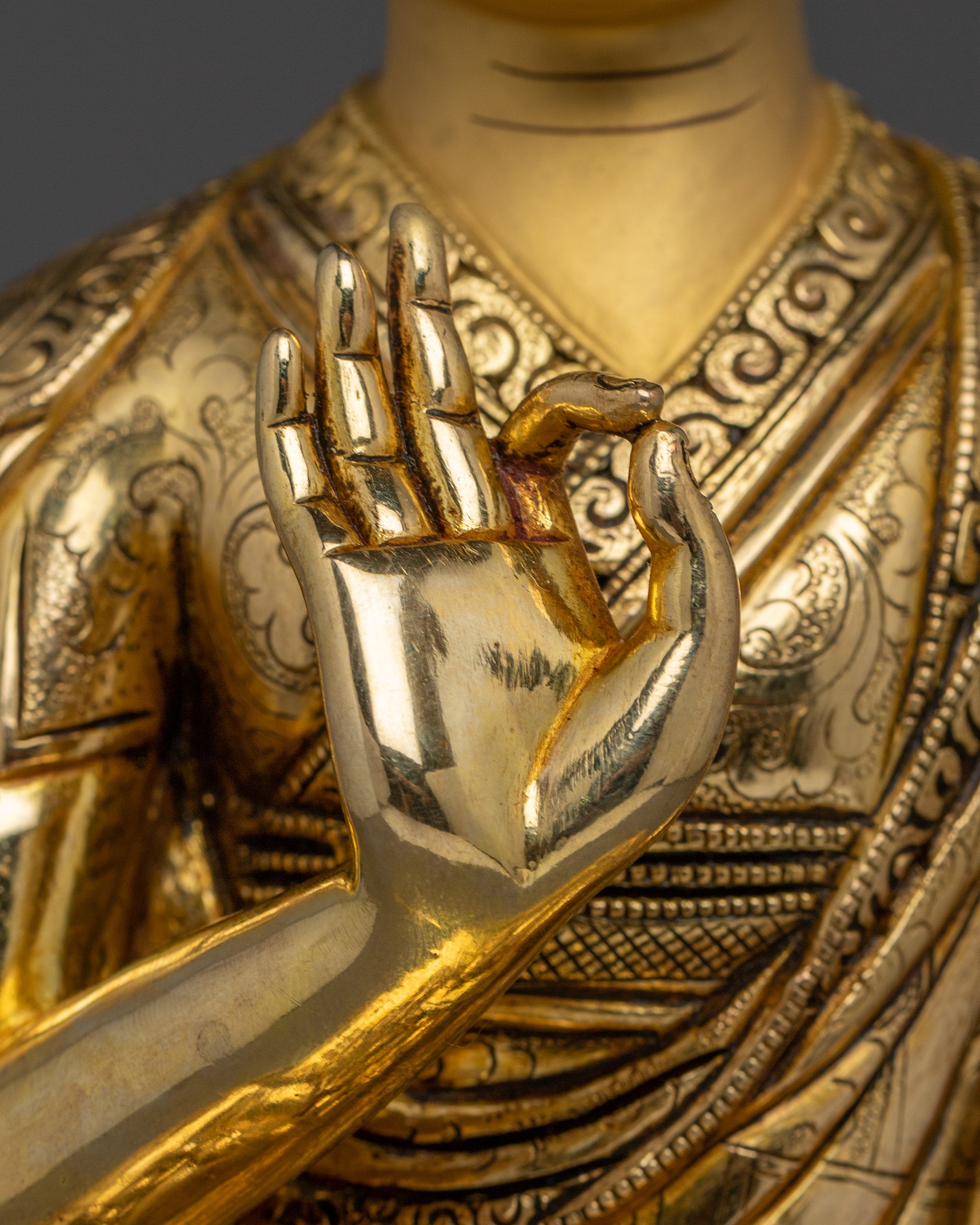 Radiant Tshongkhapa Statue Set