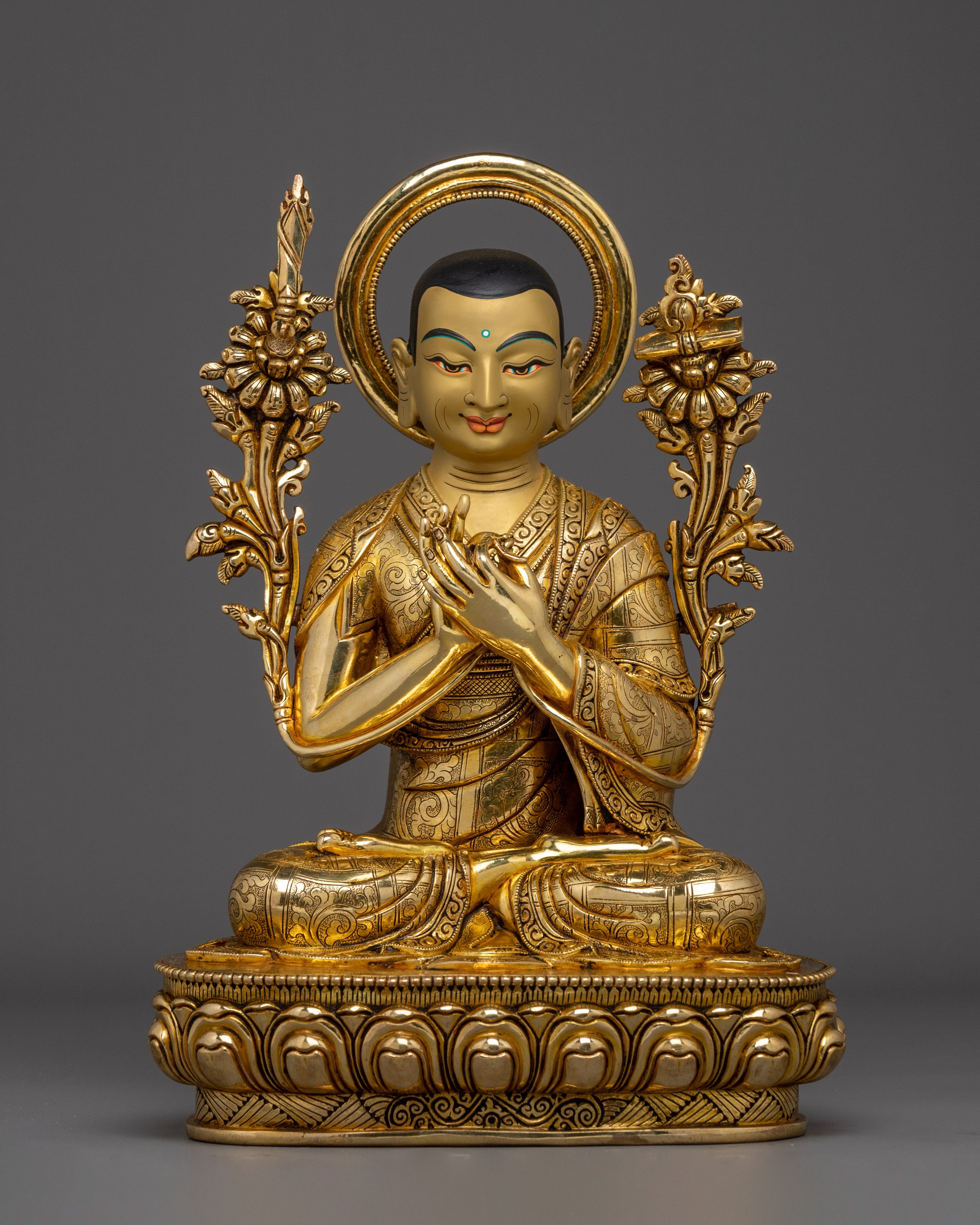 Radiant Tshongkhapa Statue Set