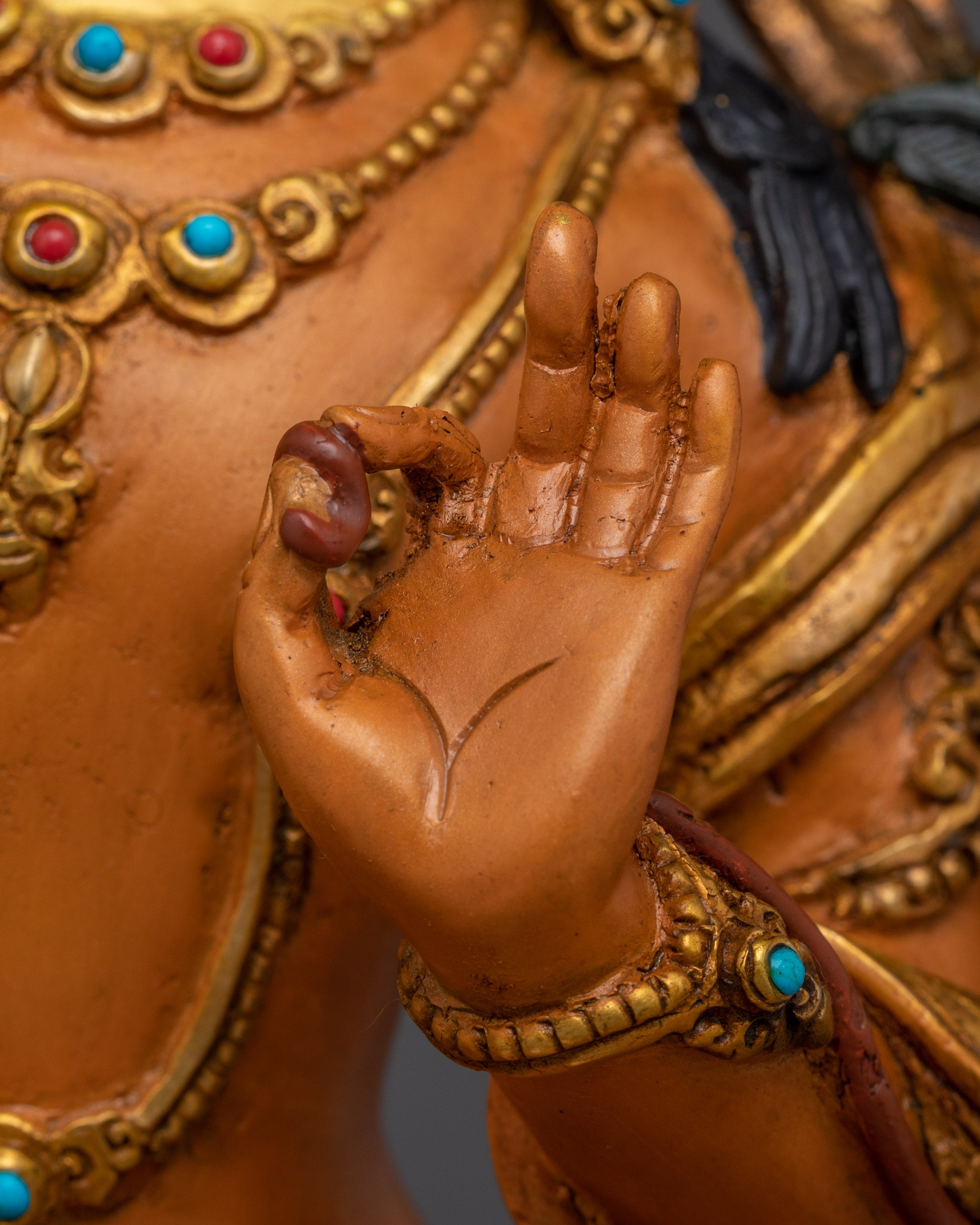 Manjushri, Wisdom Artwork | Gold-Gilded Tibetan Artwork