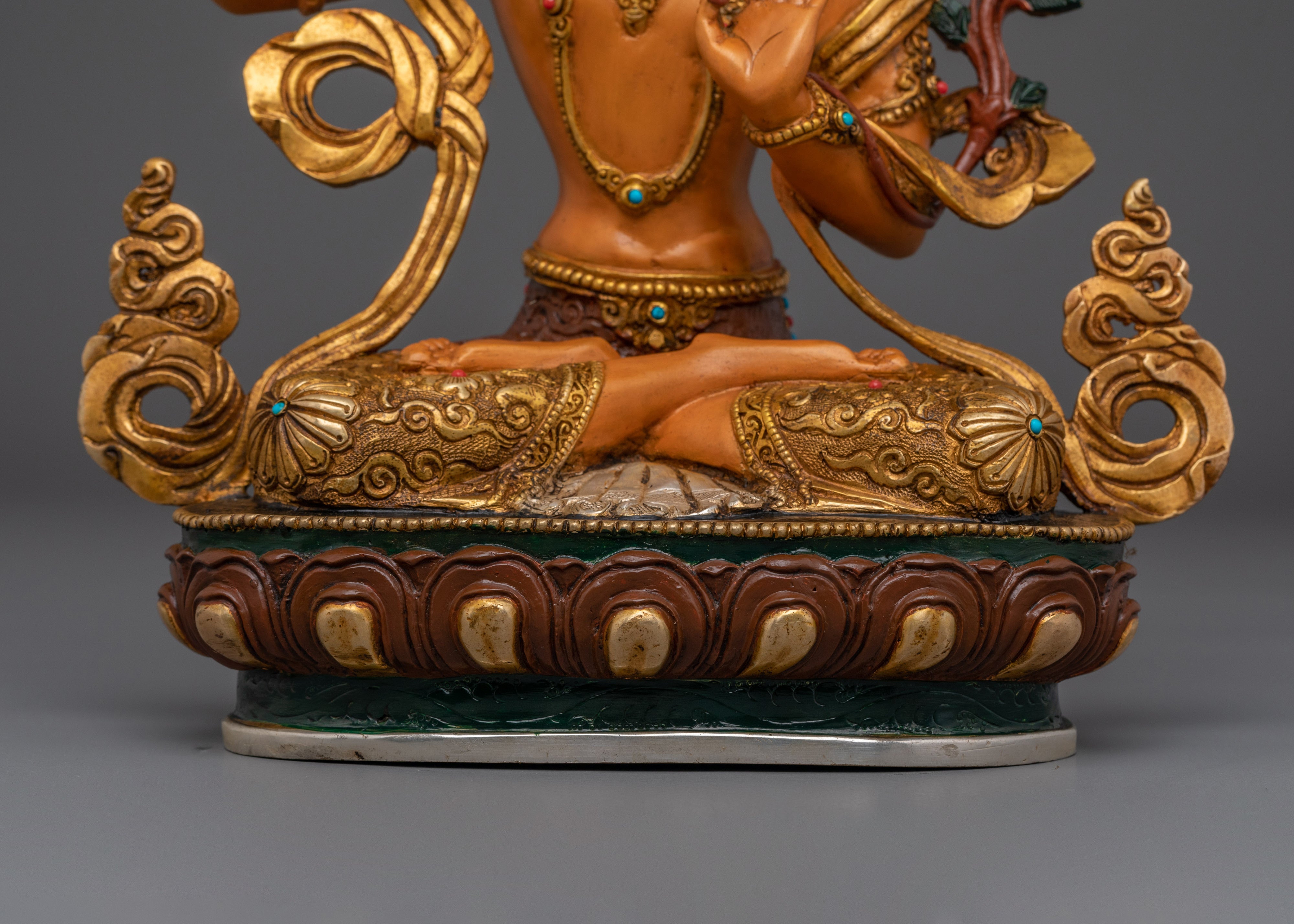 Manjushri, Wisdom Artwork | Gold-Gilded Tibetan Artwork