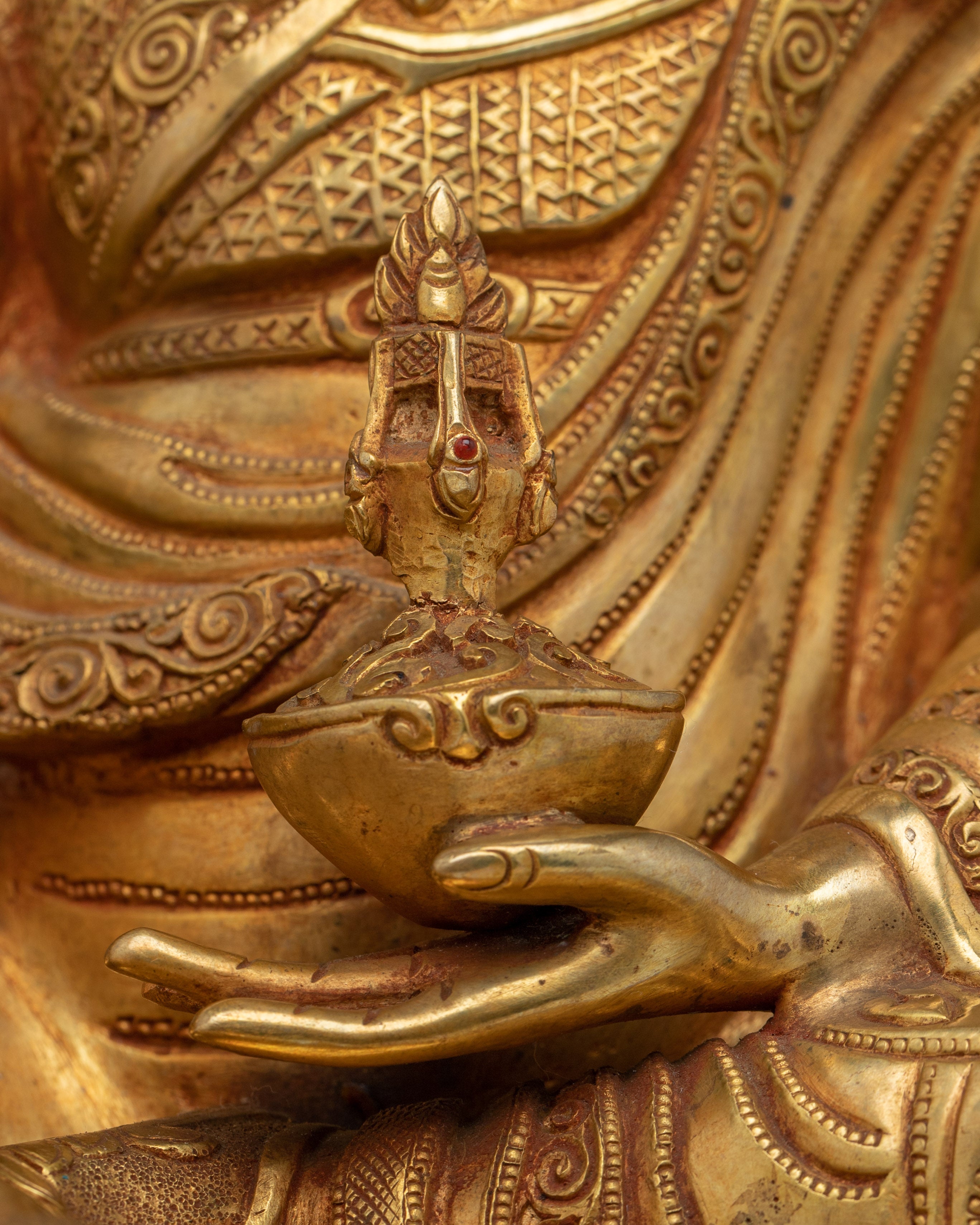 Guru Rinpoche (Padmasambhava) Copper Artwork | Tibetan Buddhist Statue