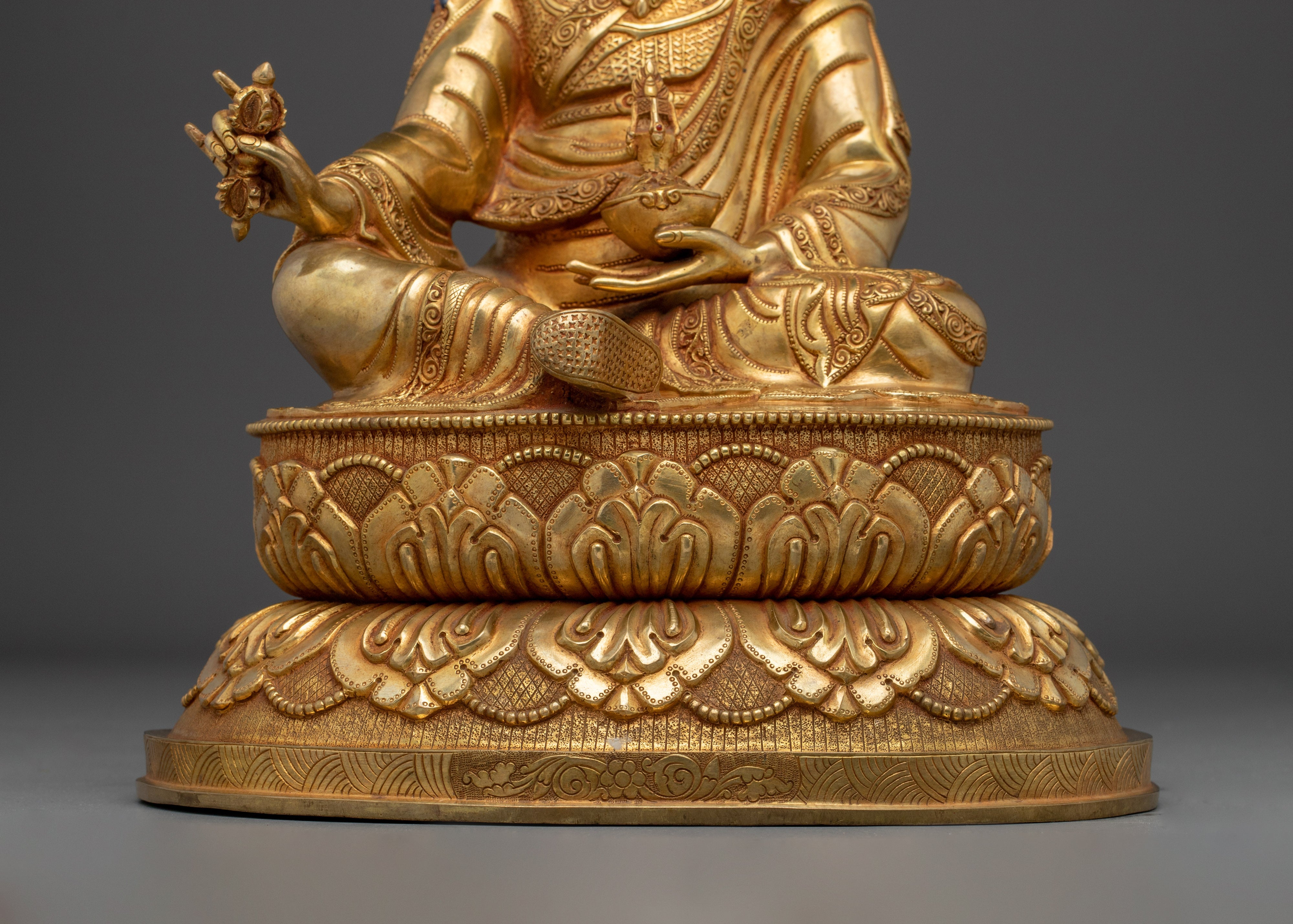 Guru Rinpoche (Padmasambhava) Copper Artwork | Tibetan Buddhist Statue