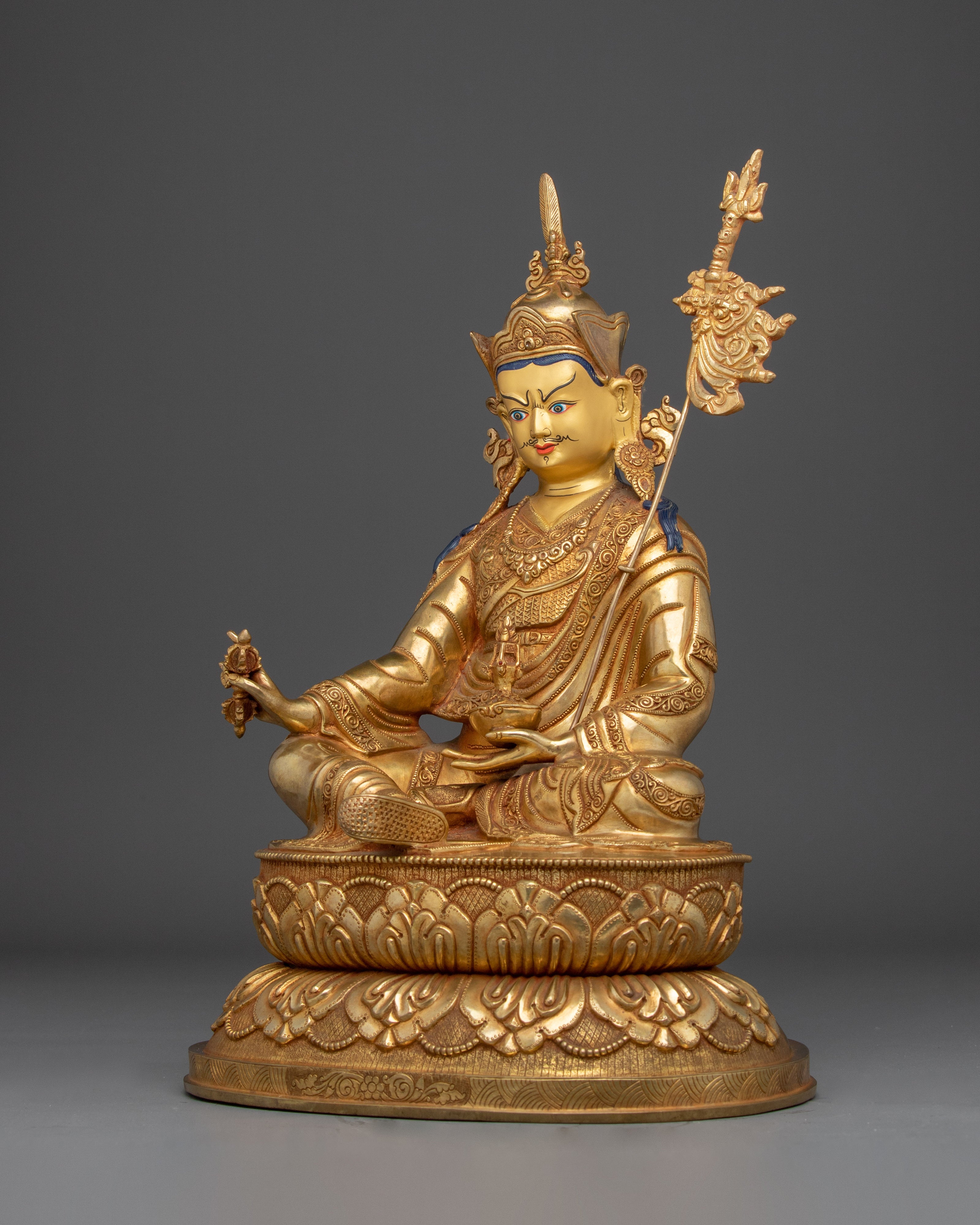 Guru Rinpoche (Padmasambhava) Copper Artwork | Tibetan Buddhist Statue