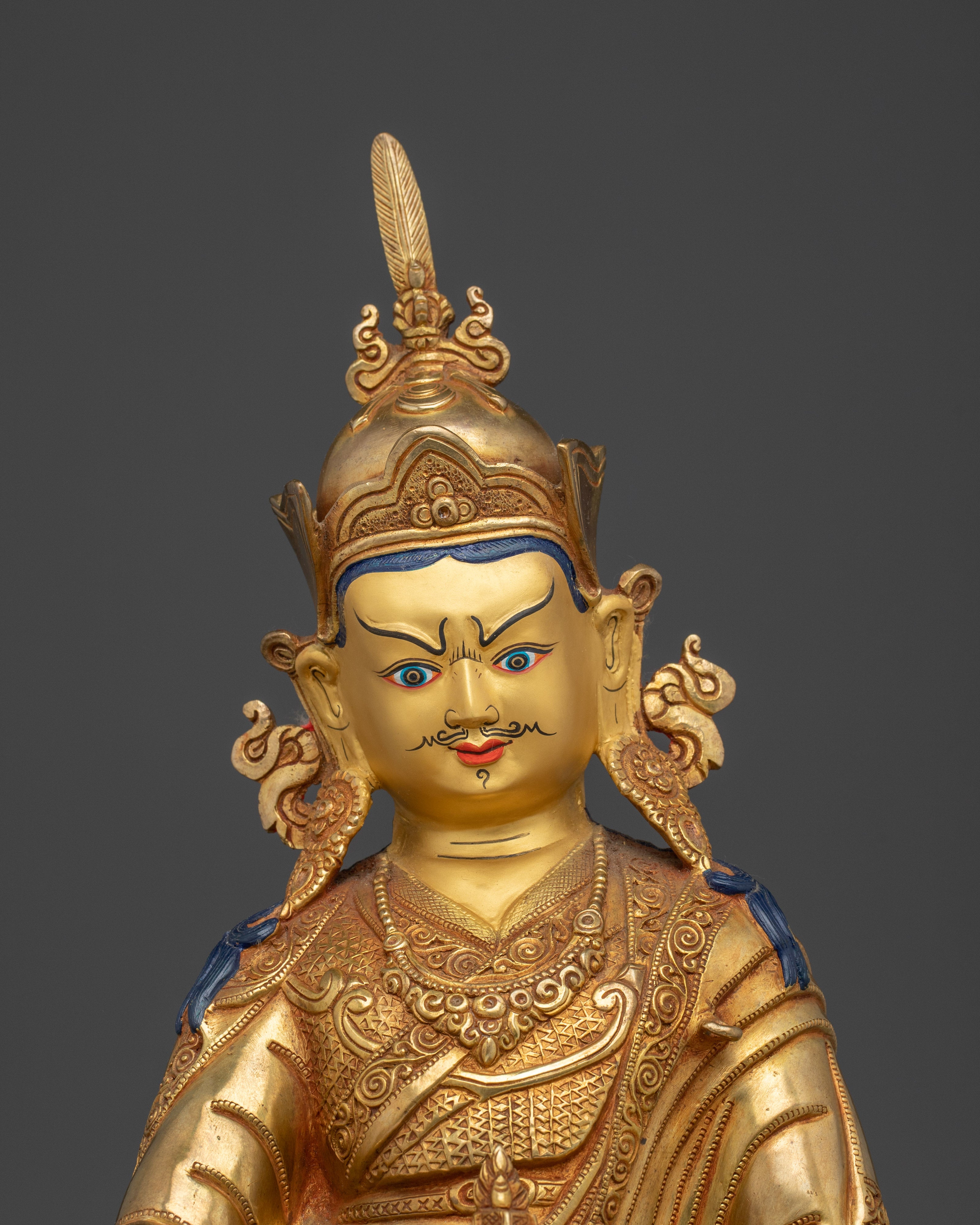 Guru Rinpoche (Padmasambhava) Copper Artwork | Tibetan Buddhist Statue