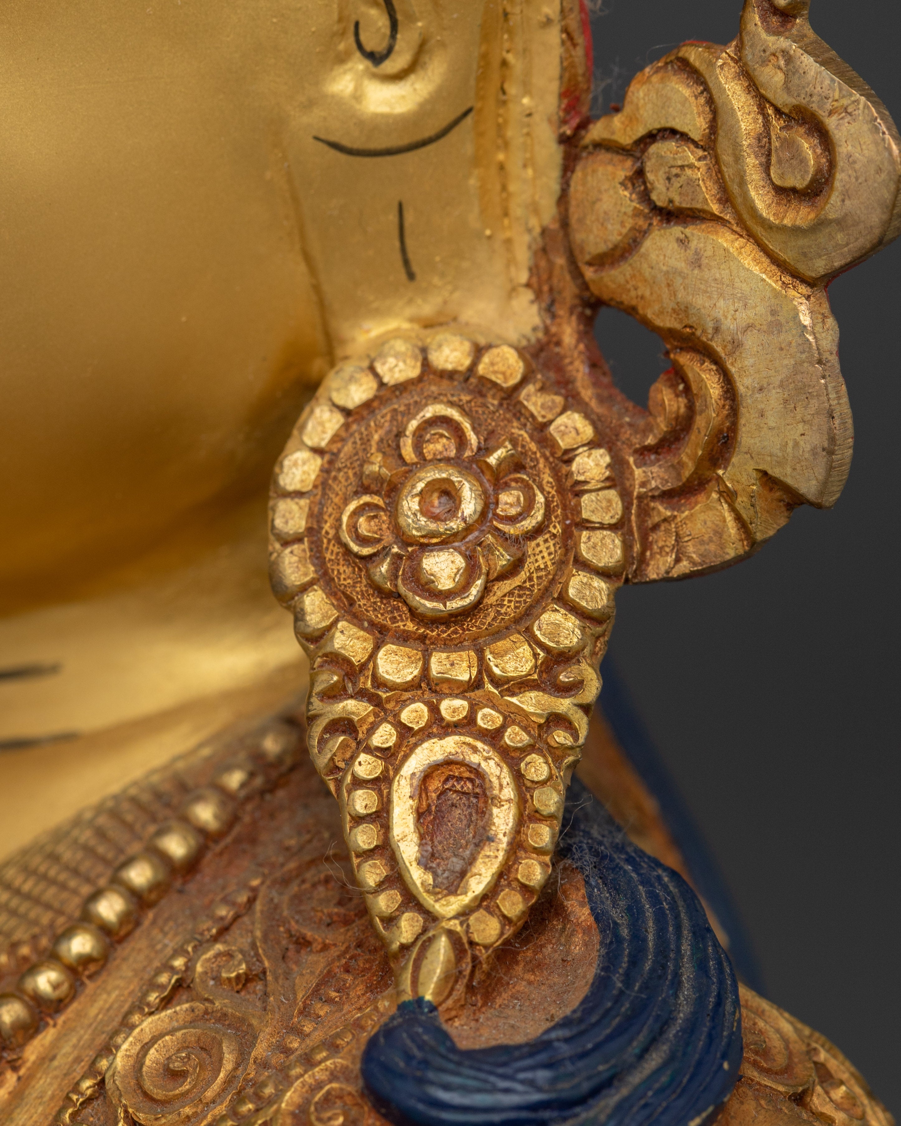 Guru Rinpoche (Padmasambhava) Copper Artwork | Tibetan Buddhist Statue
