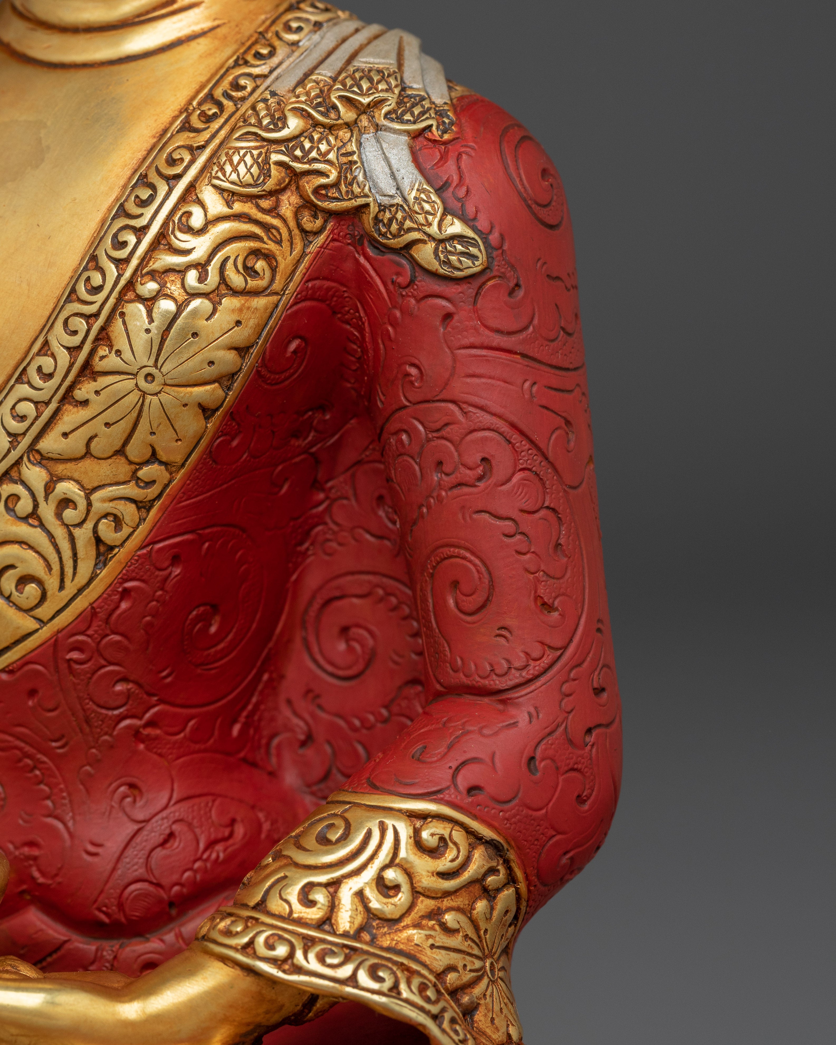 Gold Gilded Amitabha Buddha | Handcrafted Himalayan Statue