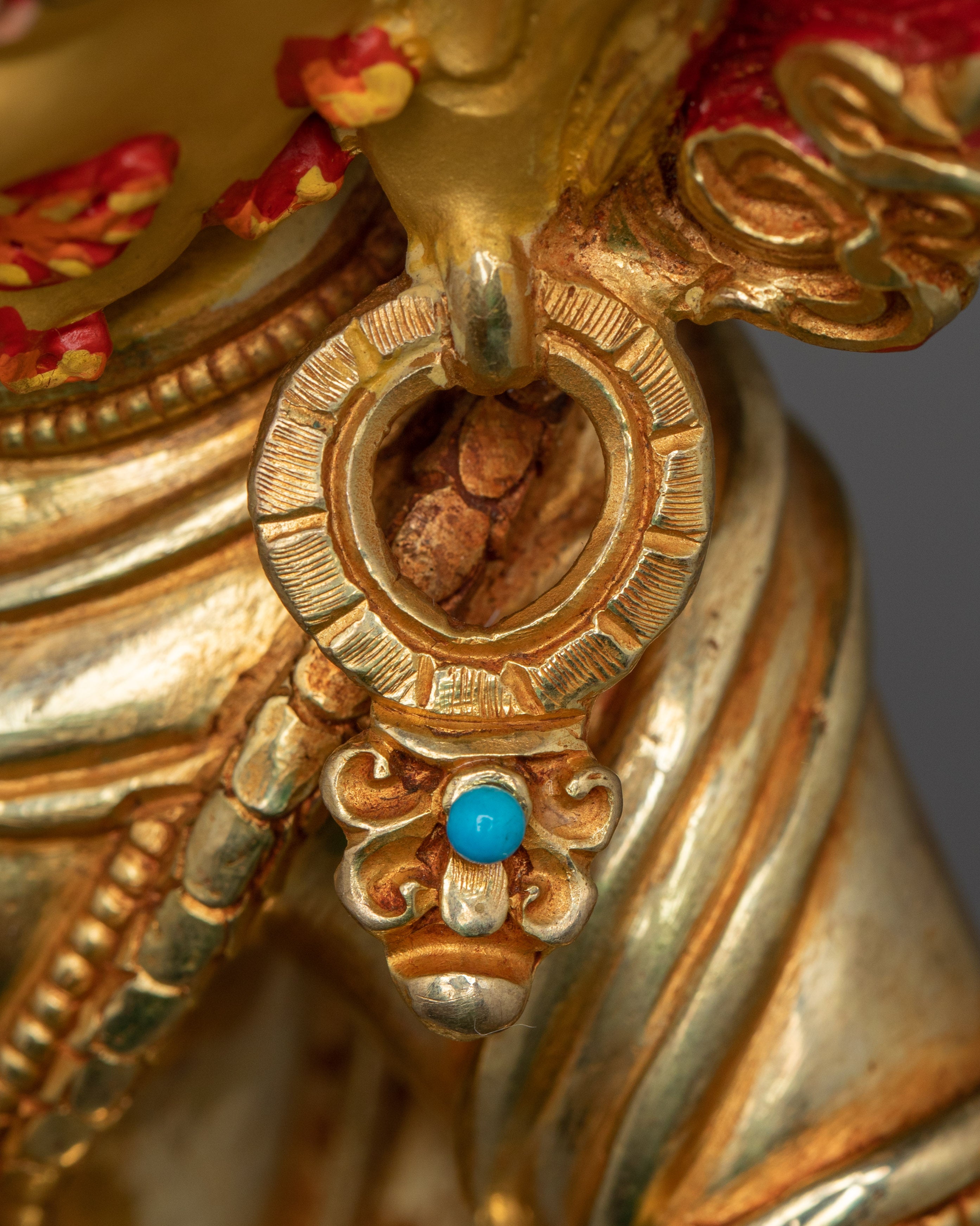 Fierce Guru Drakpo Idol | 24K Gold Gilded Copper Sculpture