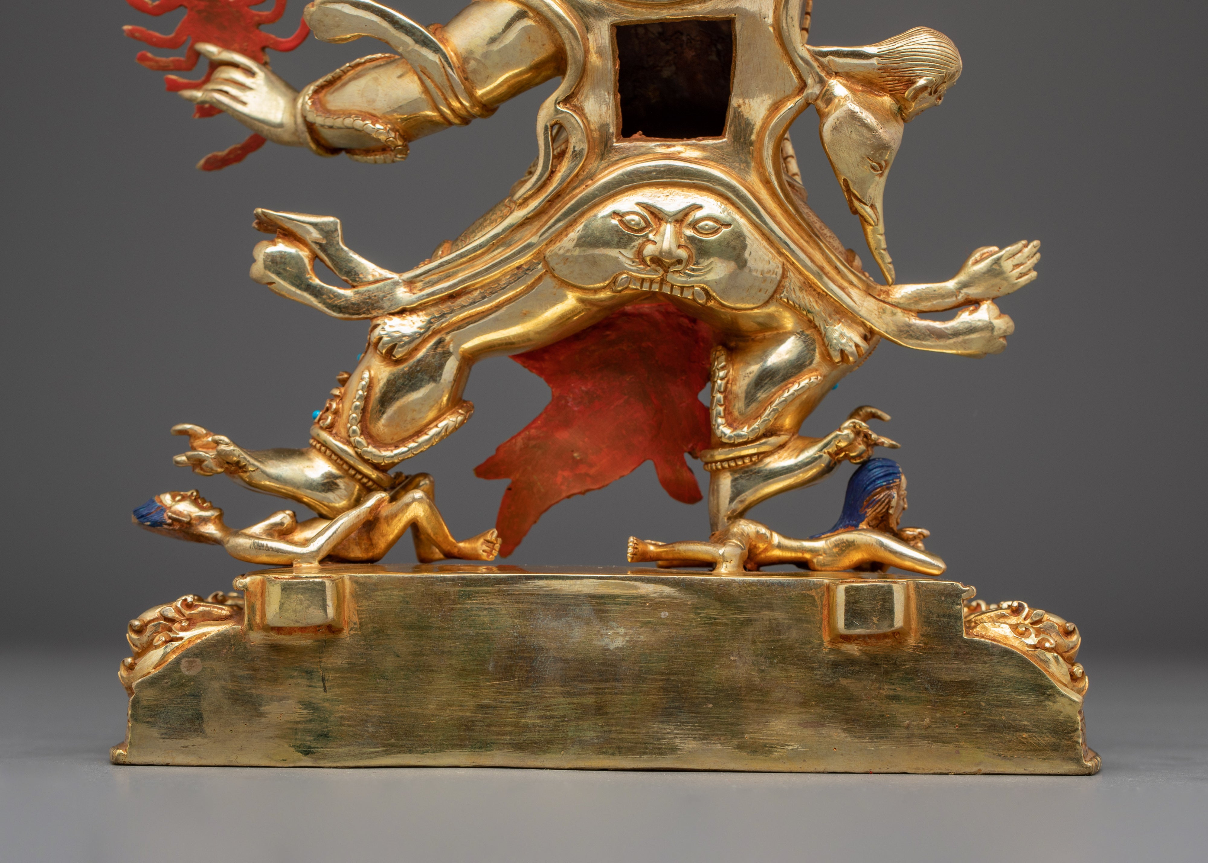 Fierce Guru Drakpo Idol | 24K Gold Gilded Copper Sculpture