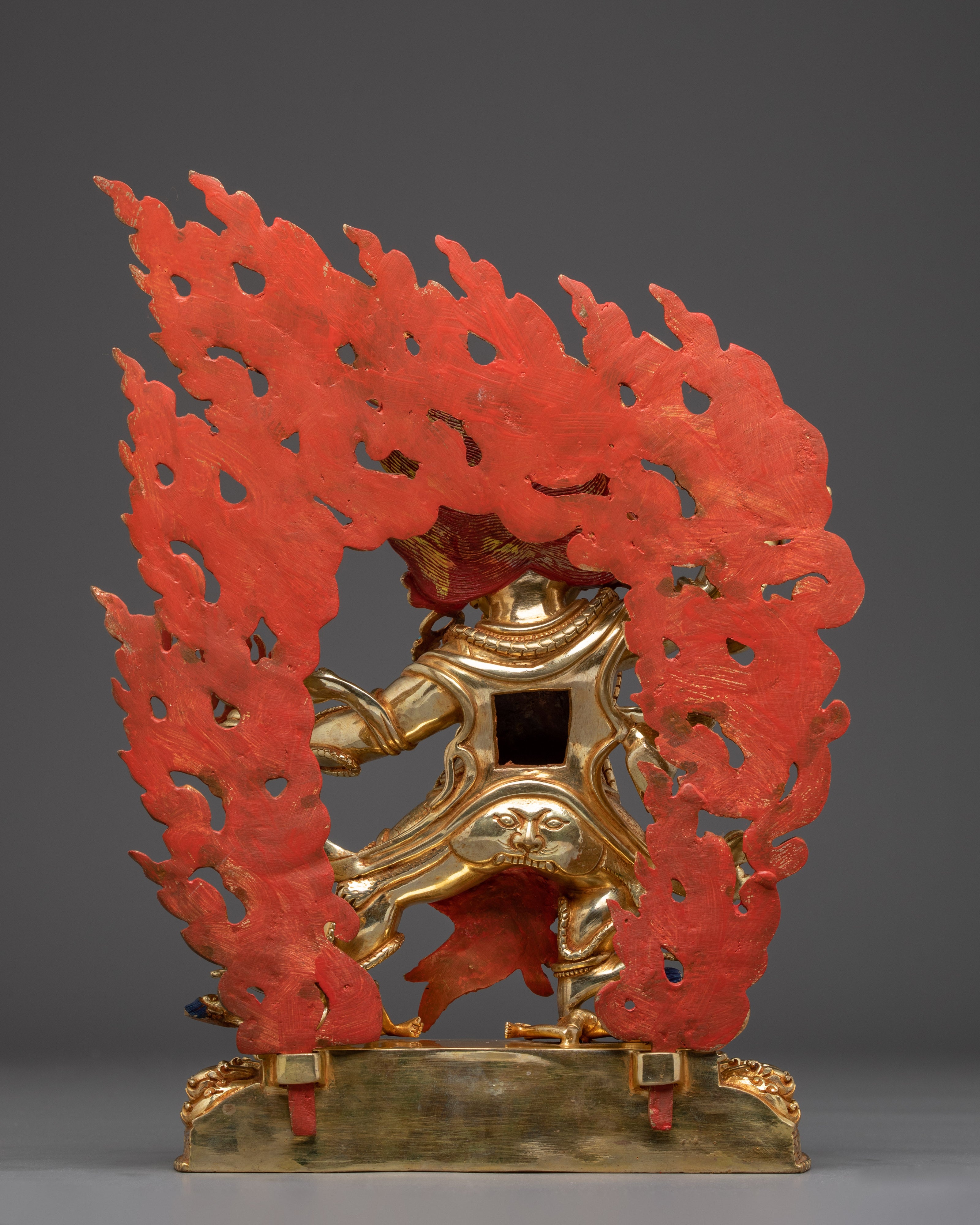 Fierce Guru Drakpo Idol | 24K Gold Gilded Copper Sculpture