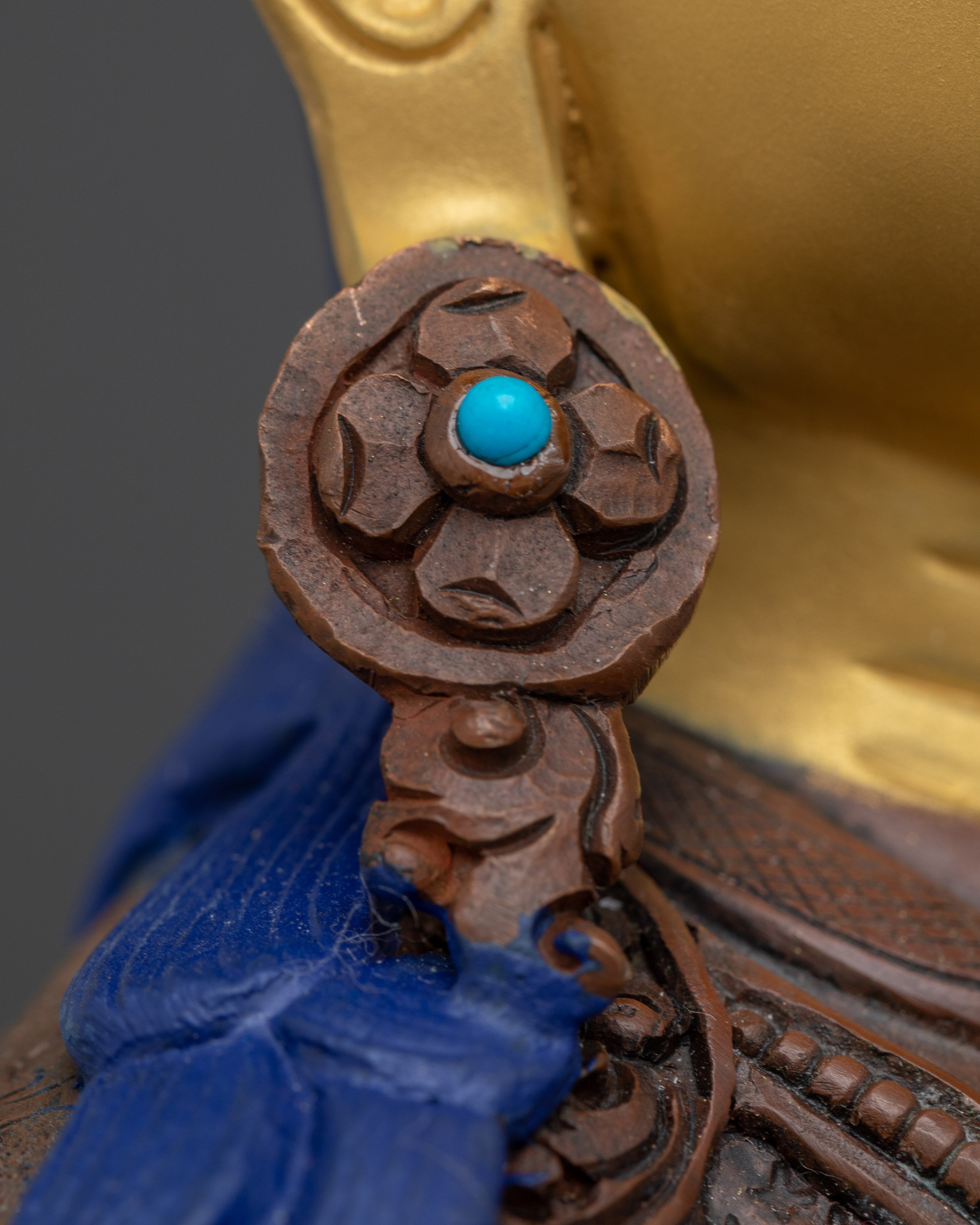 Oxidized Copper Guru Norla Statue | Traditional Artwork