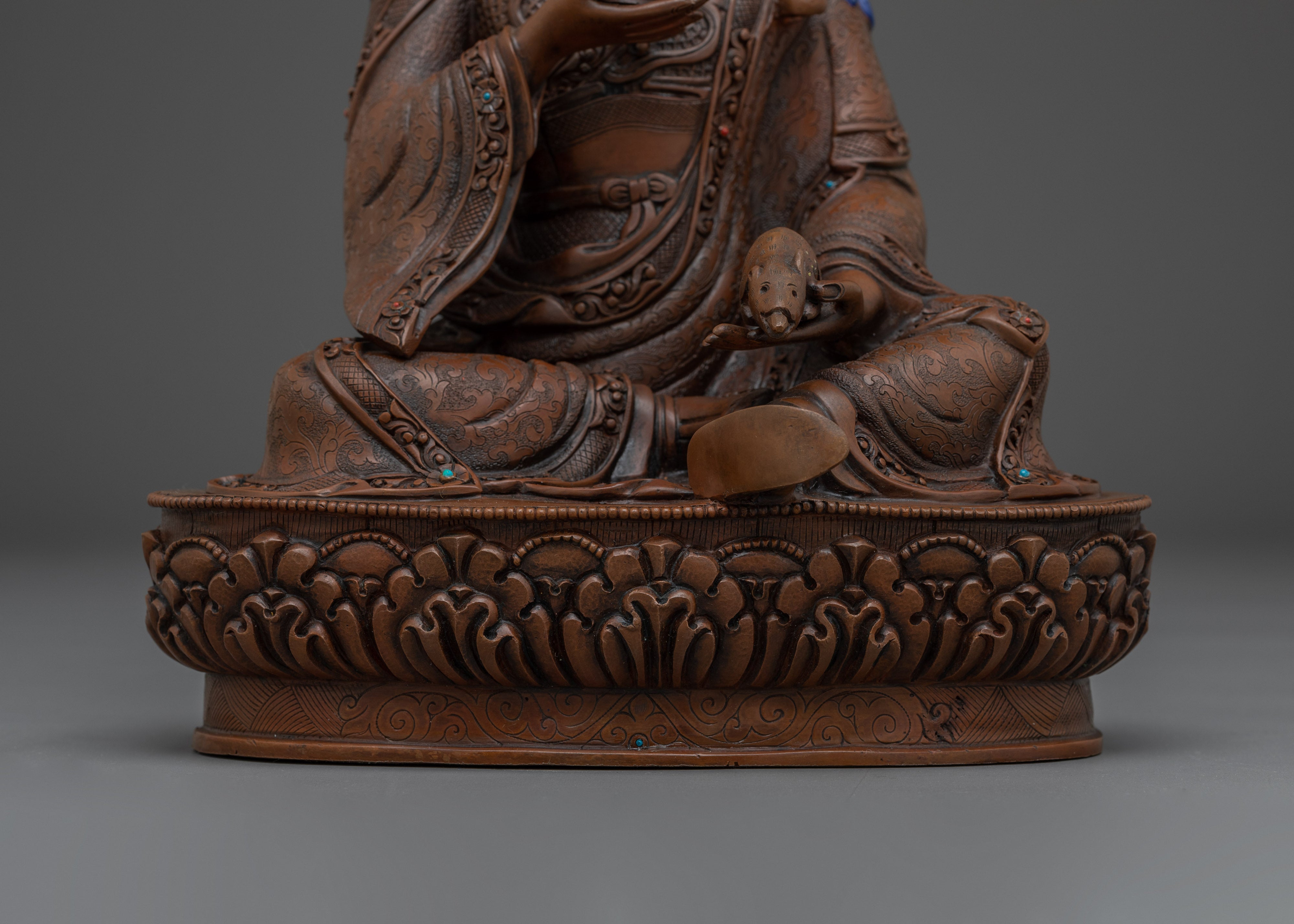 Oxidized Copper Guru Norla Statue | Traditional Artwork