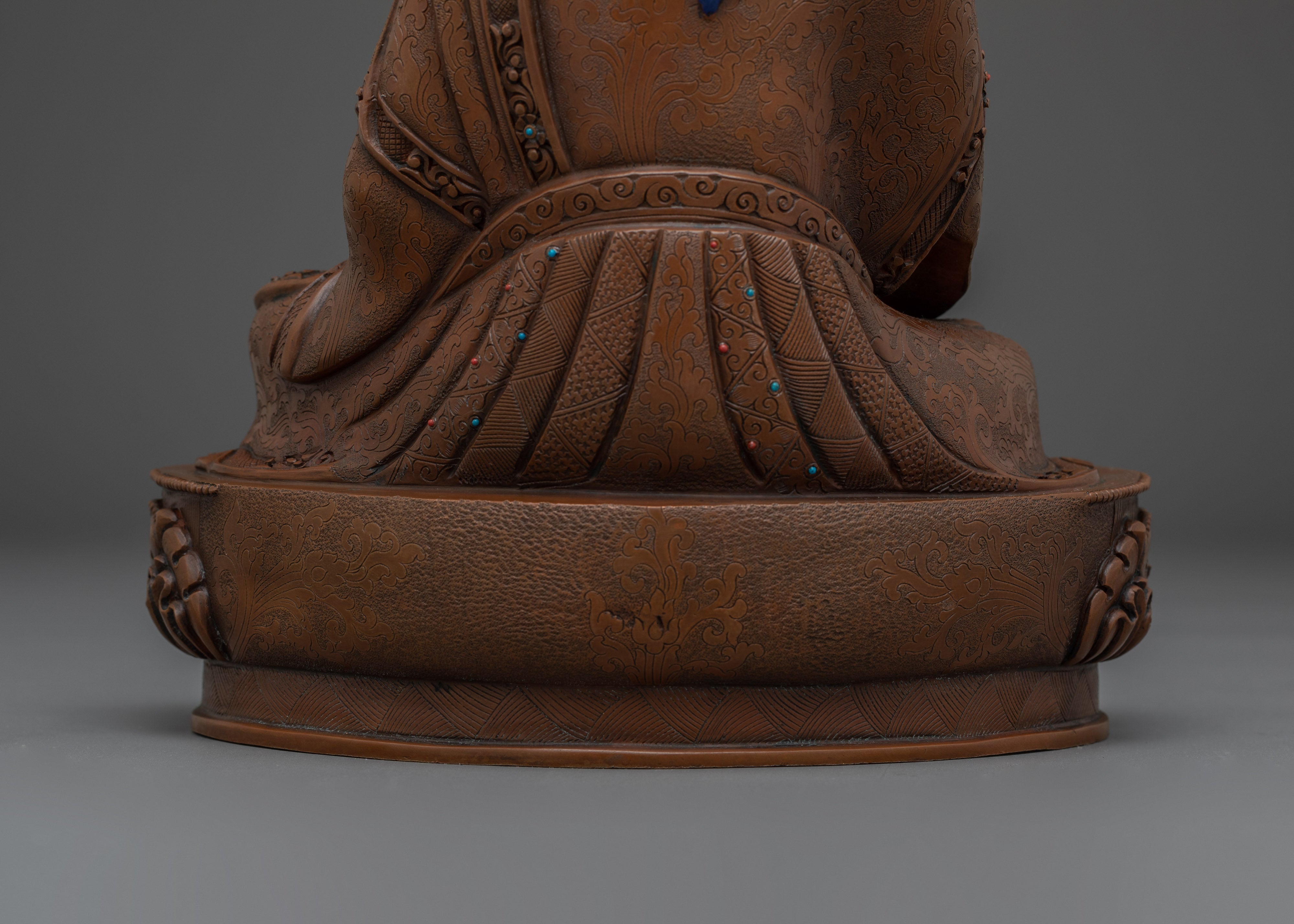 Oxidized Copper Guru Norla Statue | Traditional Artwork