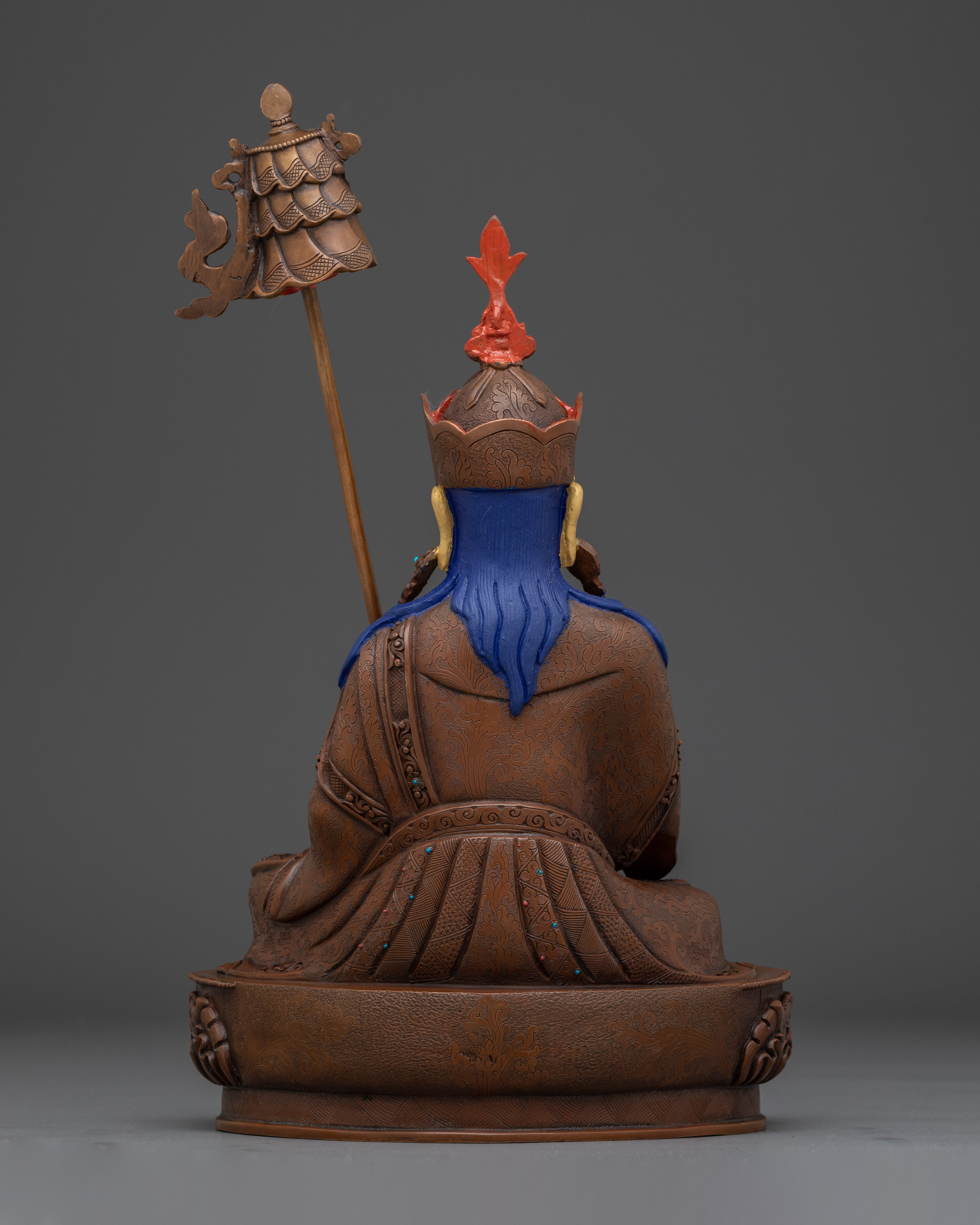 Oxidized Copper Guru Norla Statue | Traditional Artwork