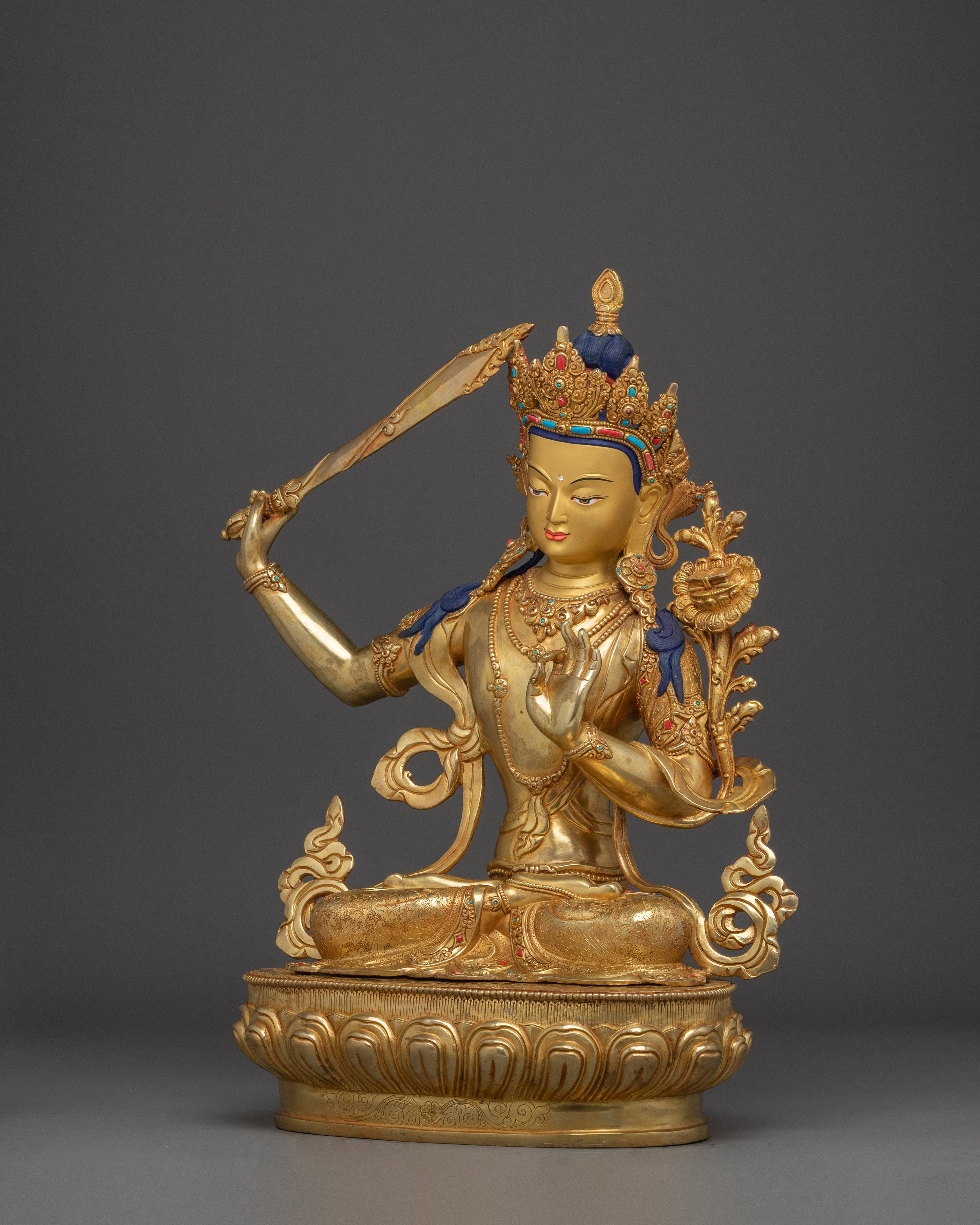 Manjushri, Sword of Wisdom Deity | Handcrafted Nepali Art