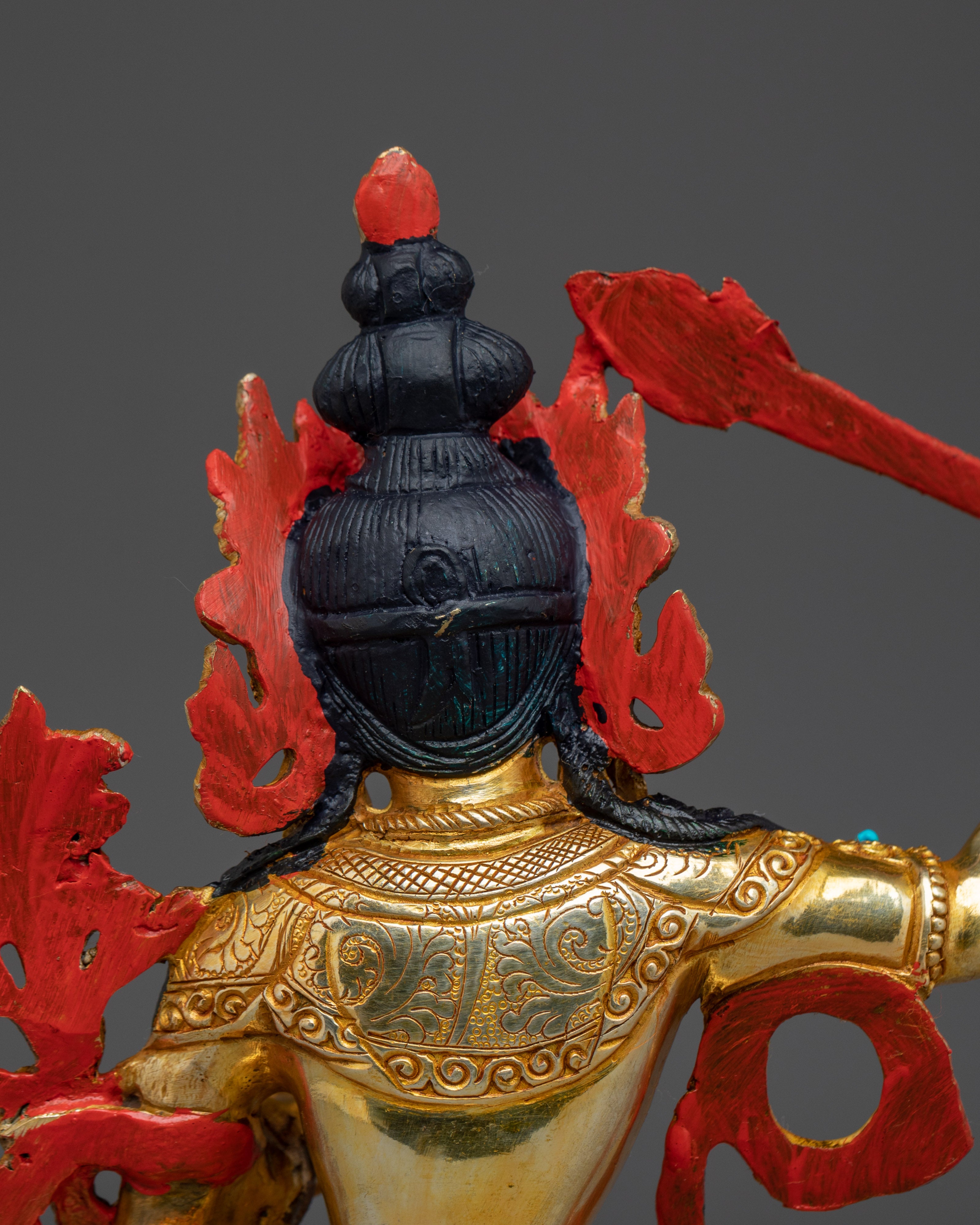 Manjushri, Tibetan Wisdom Deity | Gold Gilded Icon