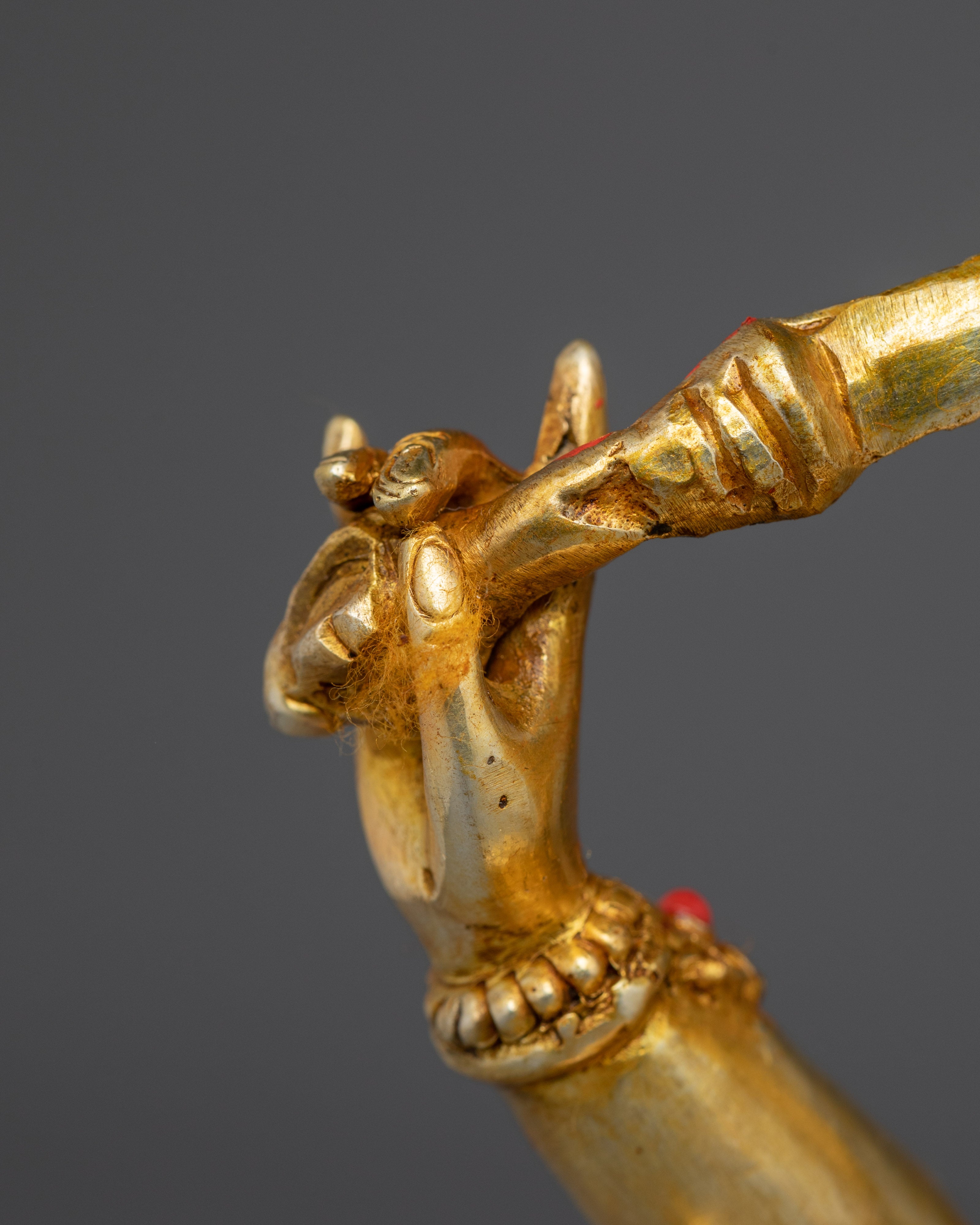 Manjushri, Tibetan Wisdom Deity | Gold Gilded Icon