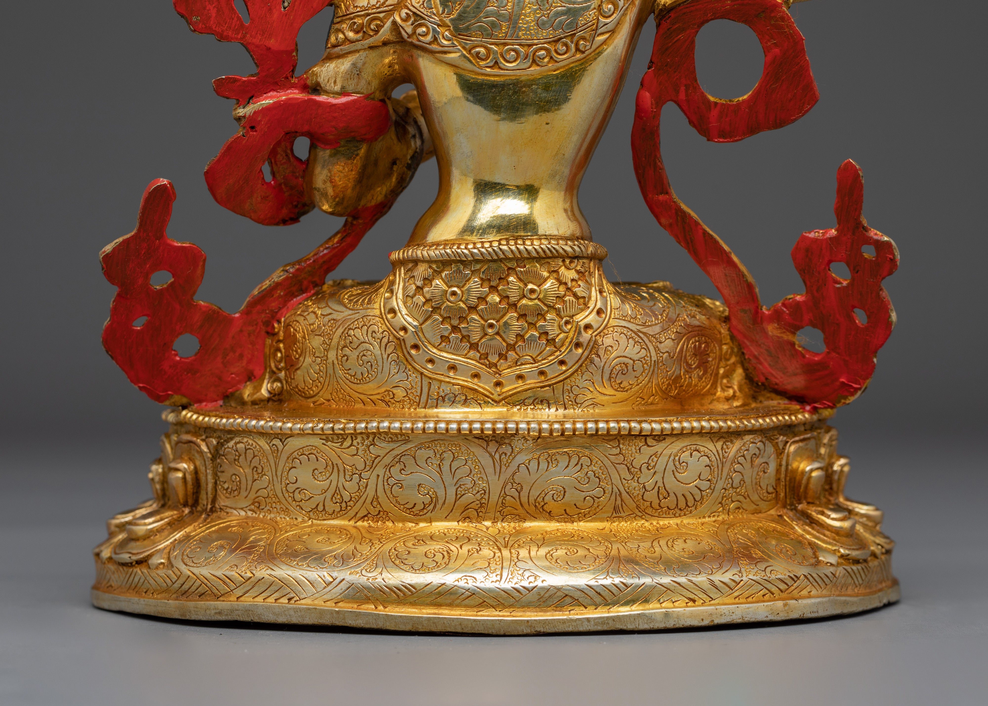 Manjushri, Tibetan Wisdom Deity | Gold Gilded Icon