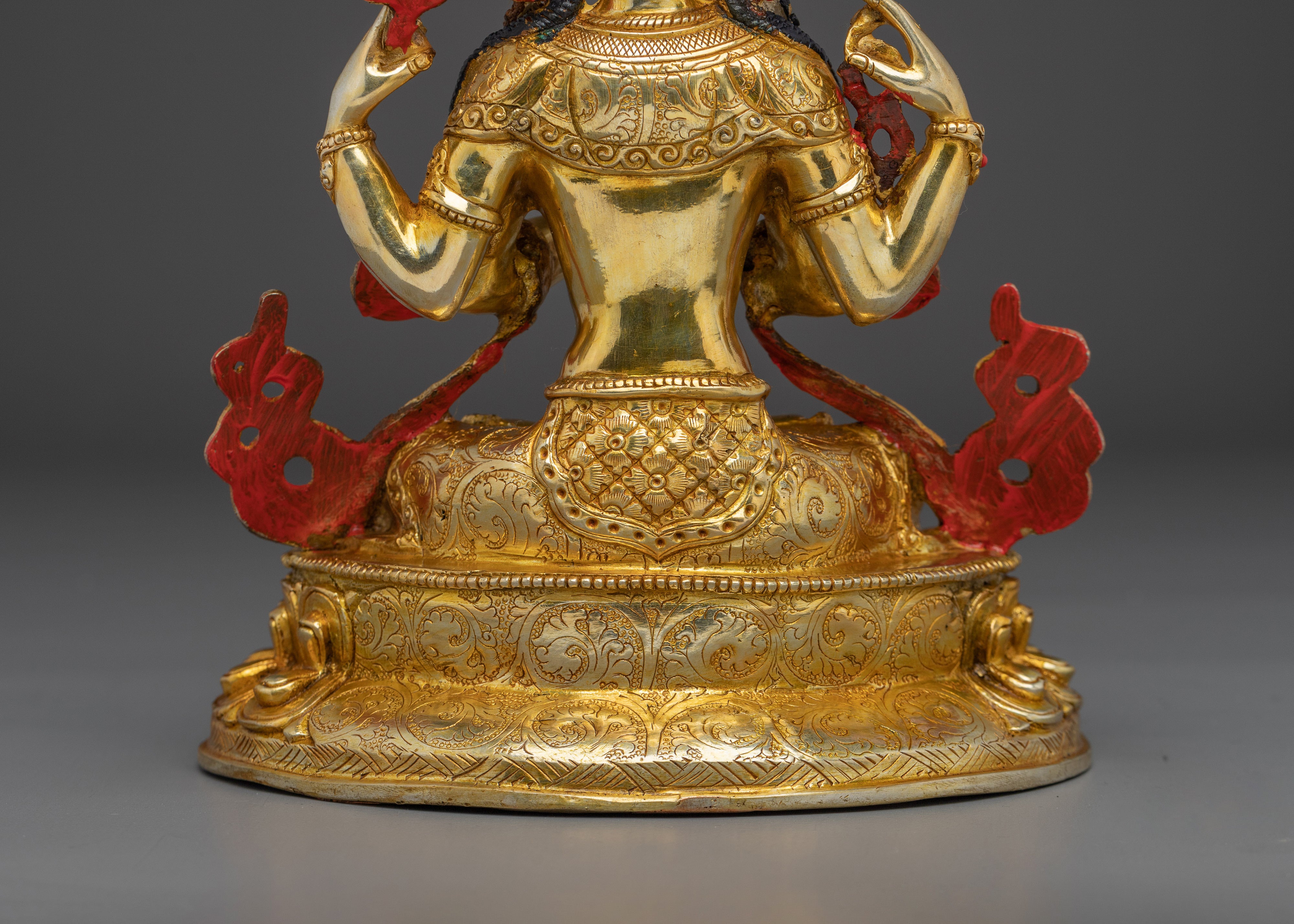 Chenrezig, Four Armed Bodhisattva Icon | Nepali Handcrafted Icon