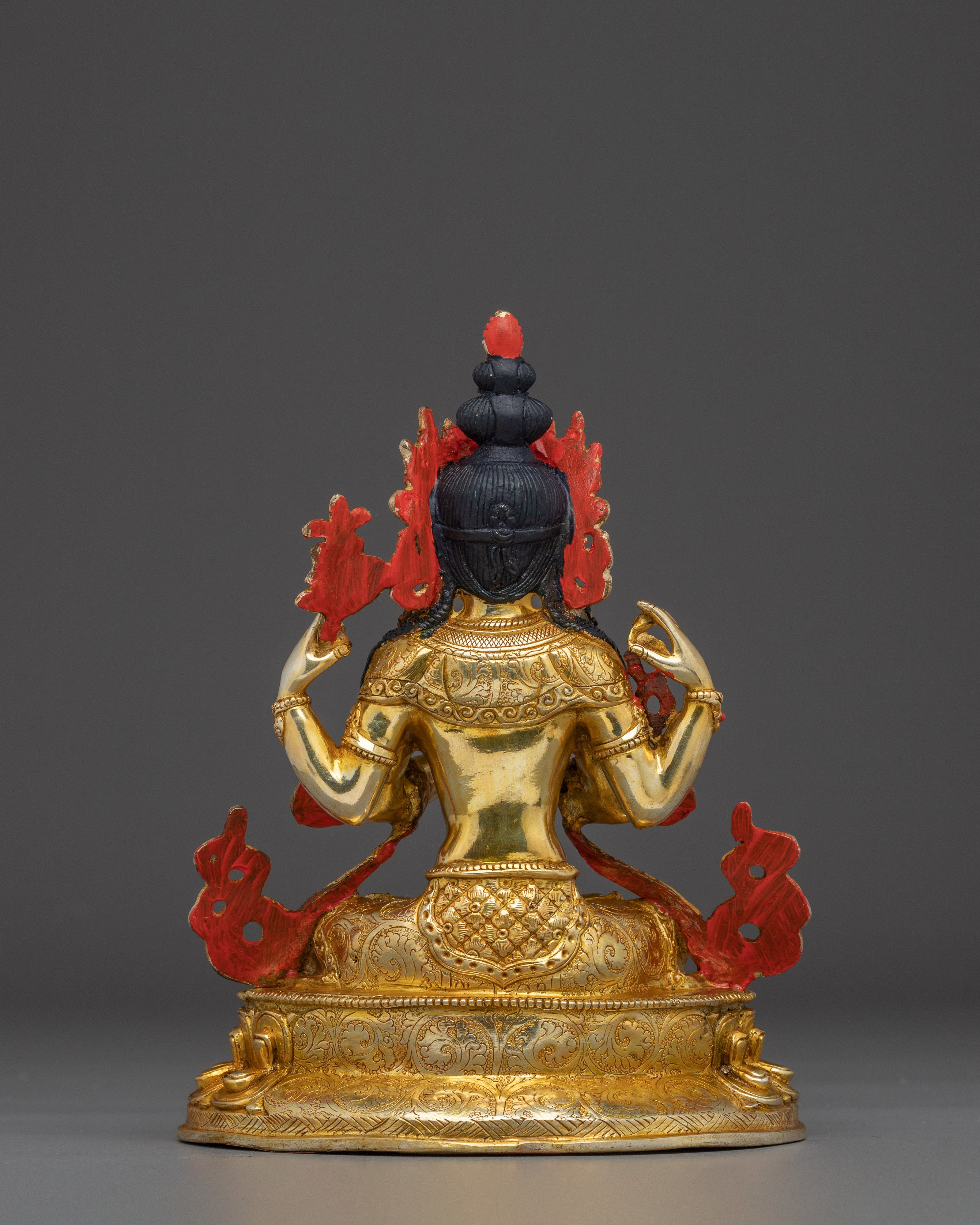 Chenrezig, Four Armed Bodhisattva Icon | Nepali Handcrafted Icon