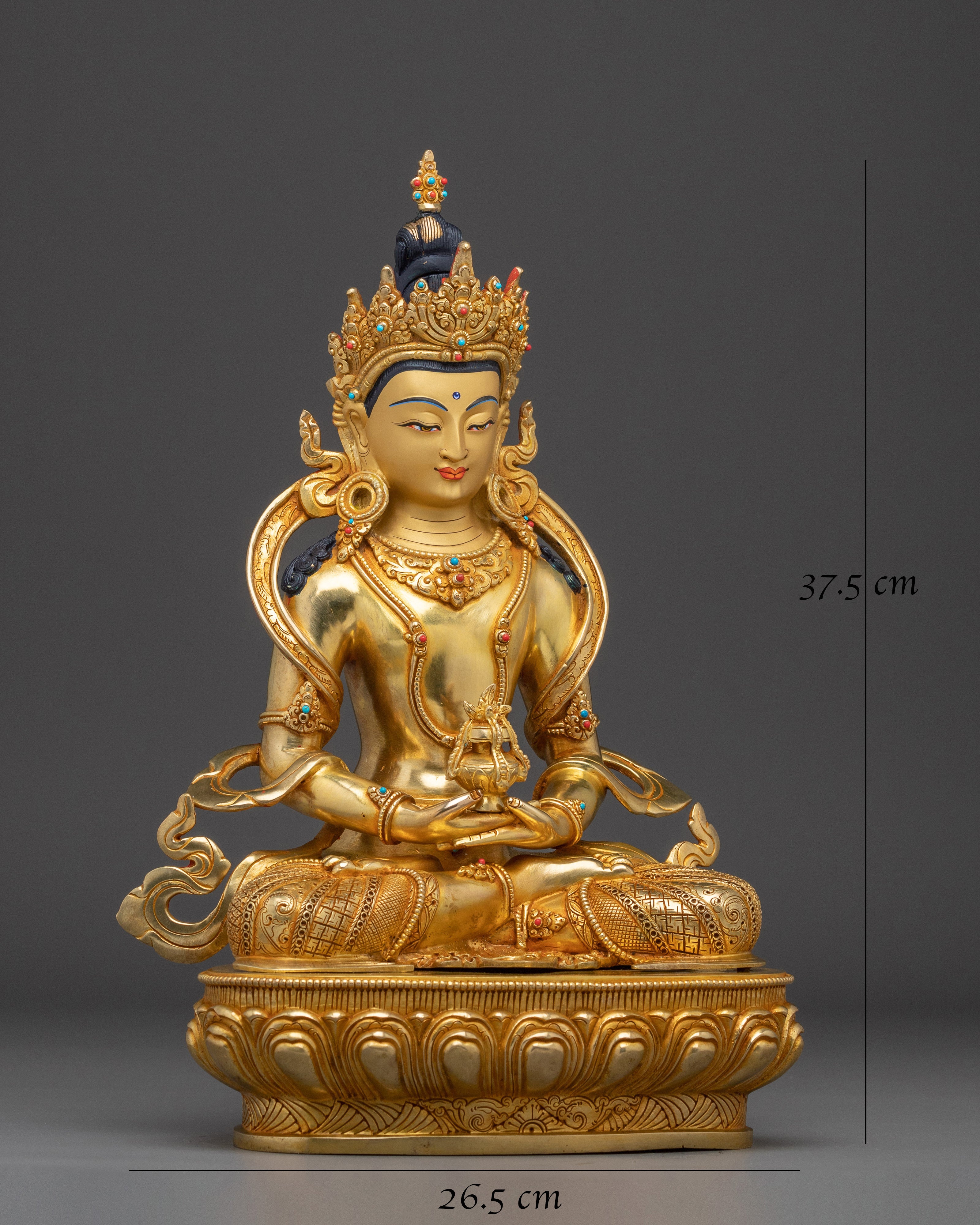 Golden Amitayus Statue for Spirituality 