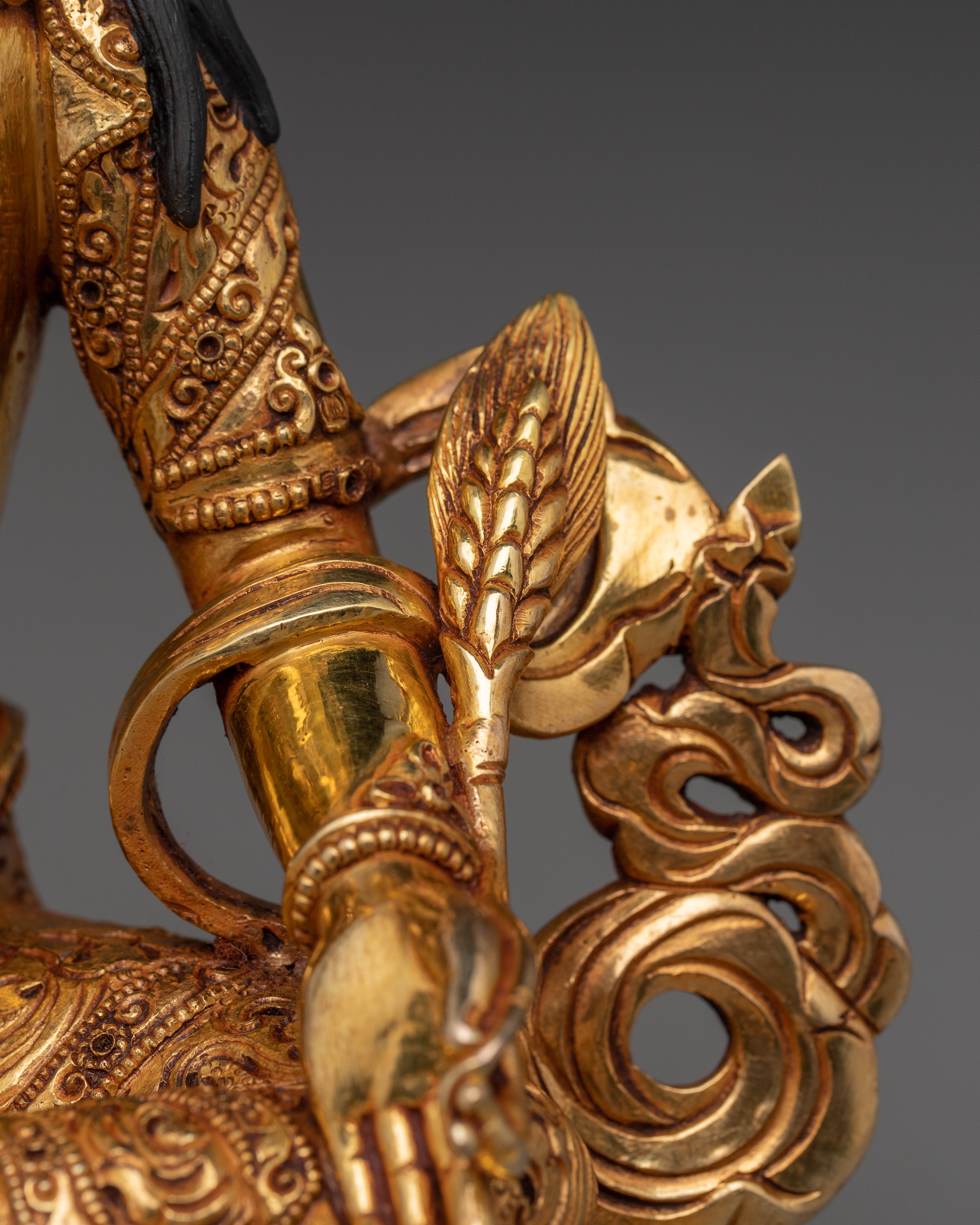 Golden Ksitigarbha Artwork | Divine Bodhisattva Being