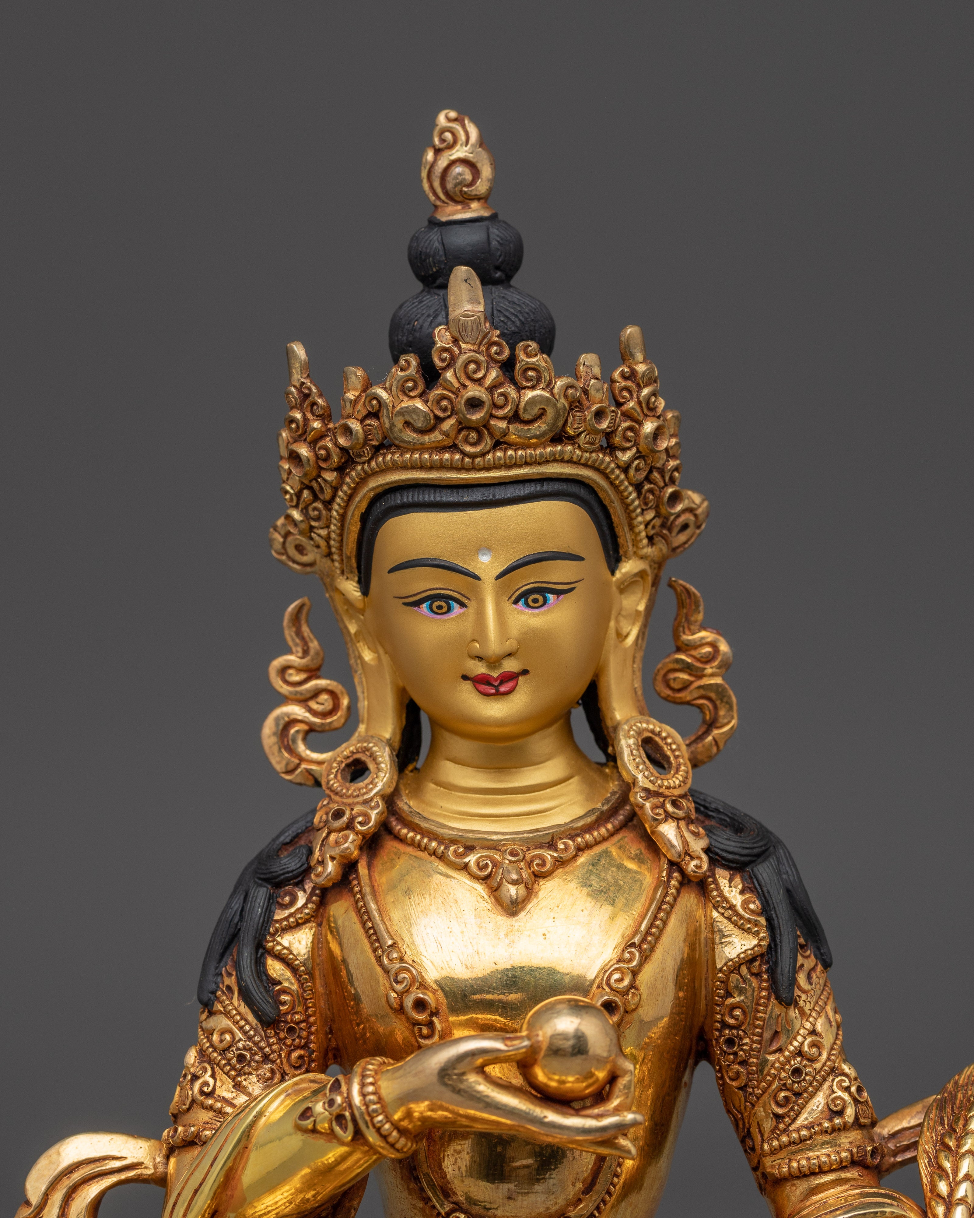 Golden Ksitigarbha Artwork | Divine Bodhisattva Being