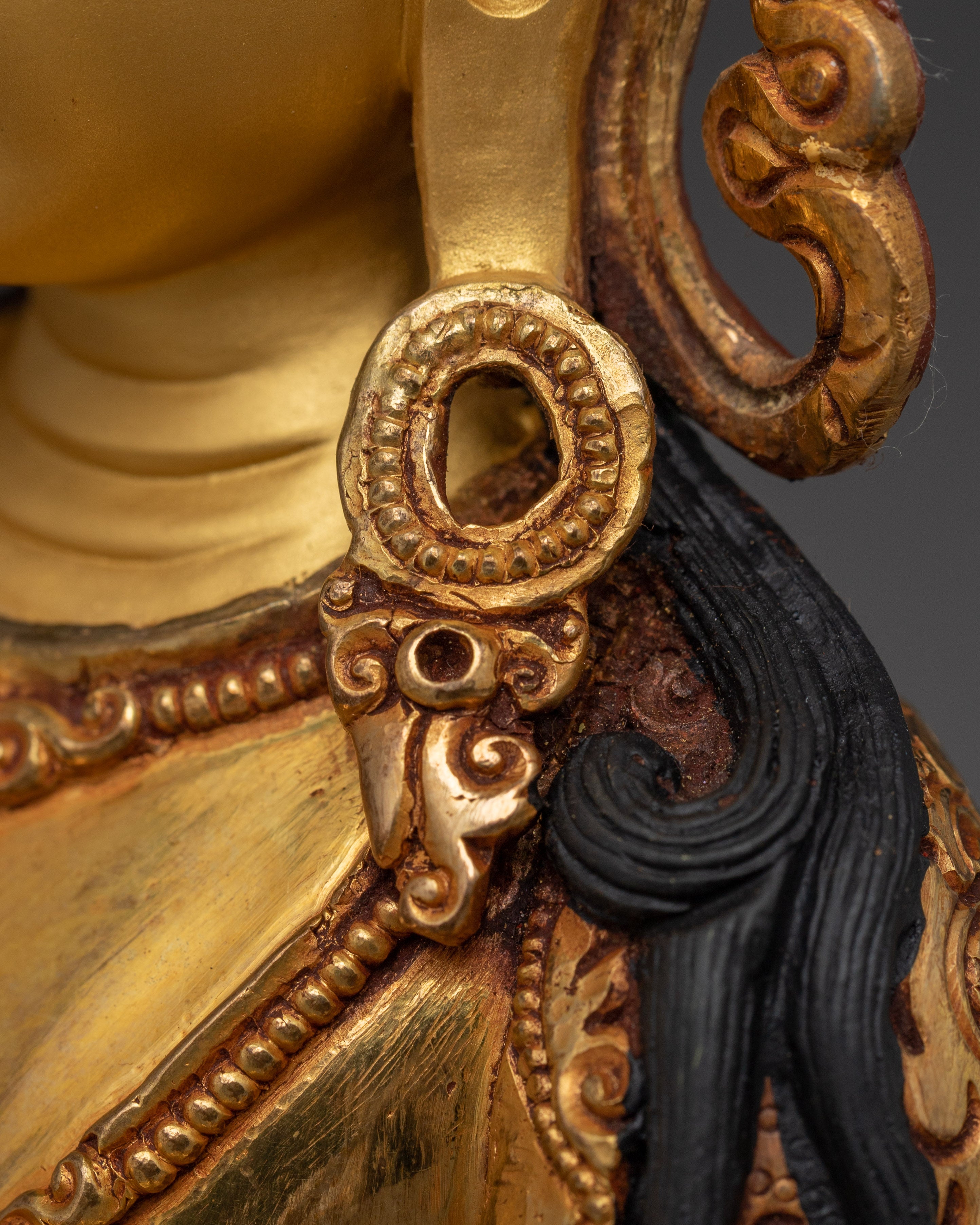 Golden Ksitigarbha Artwork | Divine Bodhisattva Being