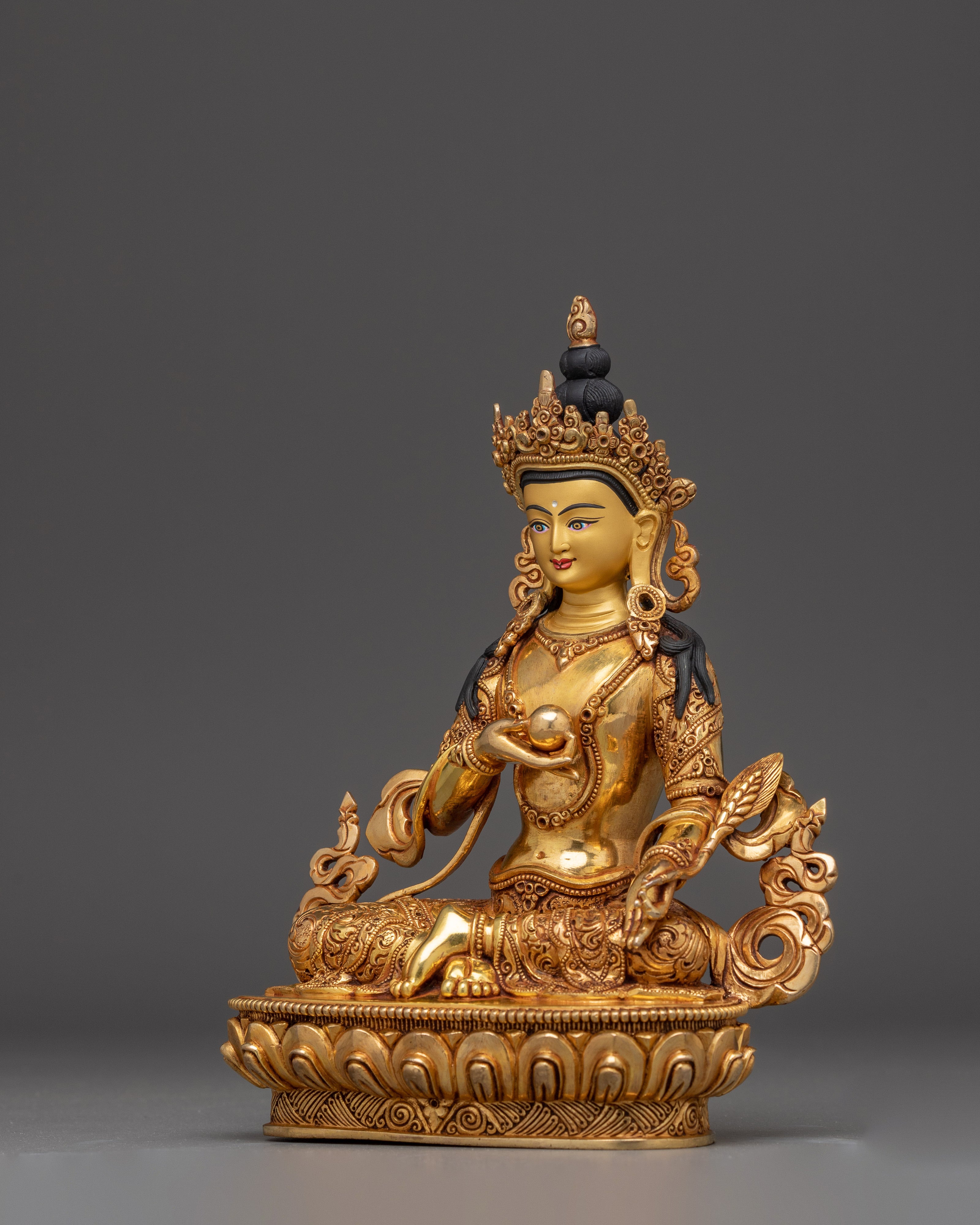 Golden Ksitigarbha Artwork | Divine Bodhisattva Being