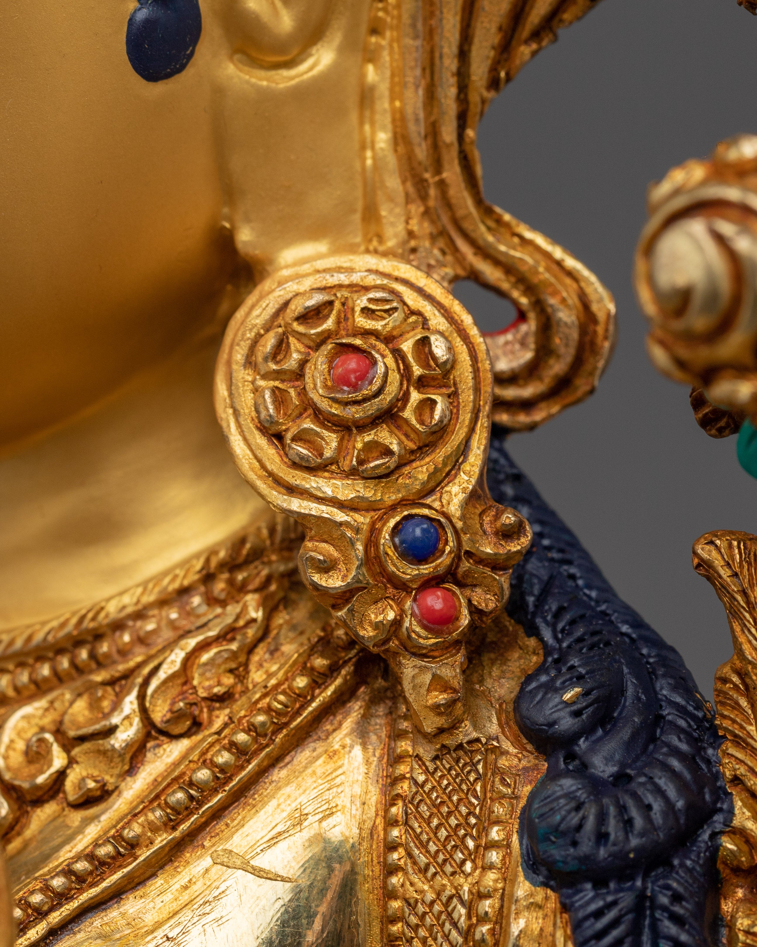 Green Tara Figurine: Himalayan Handmade Artwork