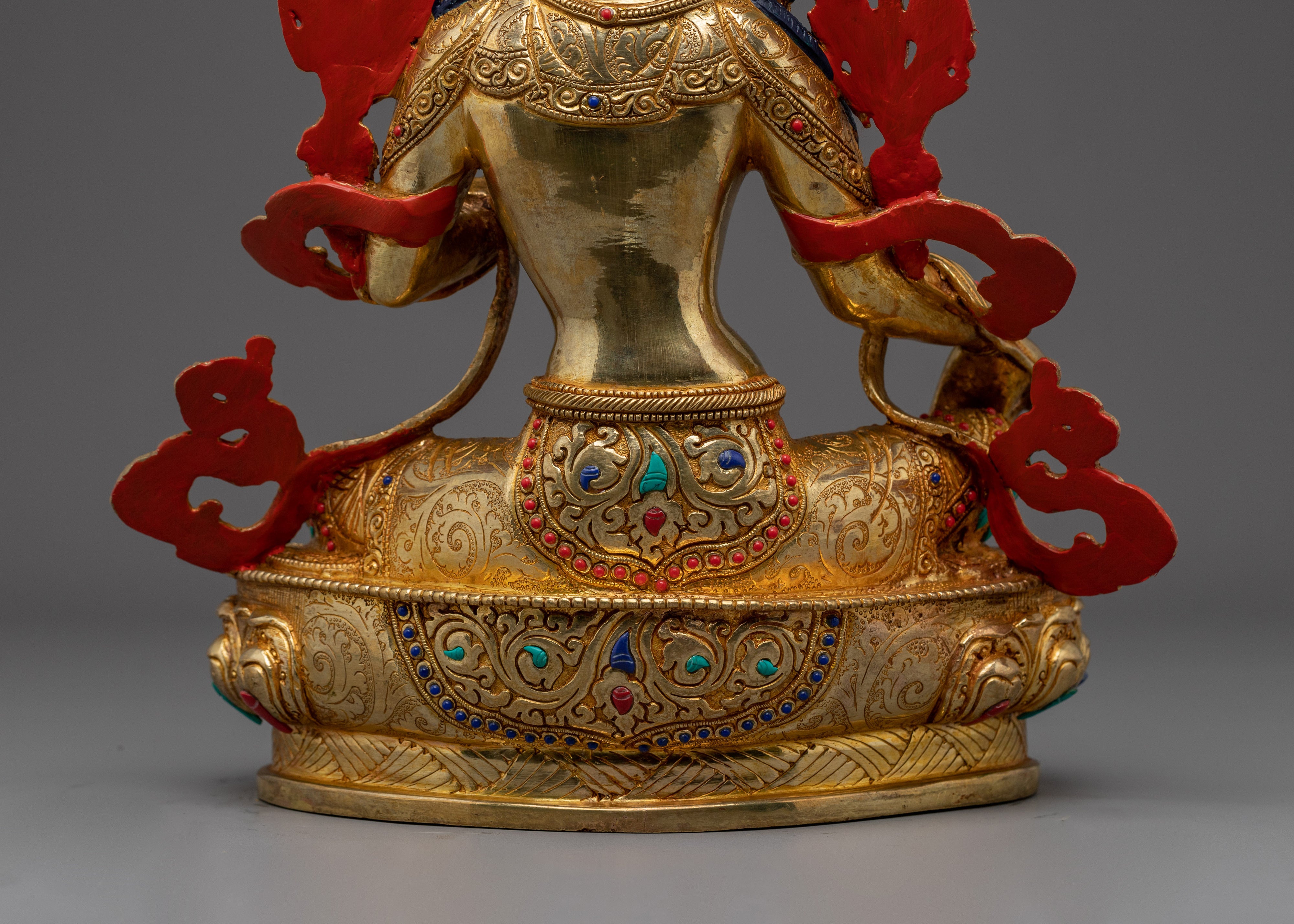 Green Tara Figurine: Himalayan Handmade Artwork