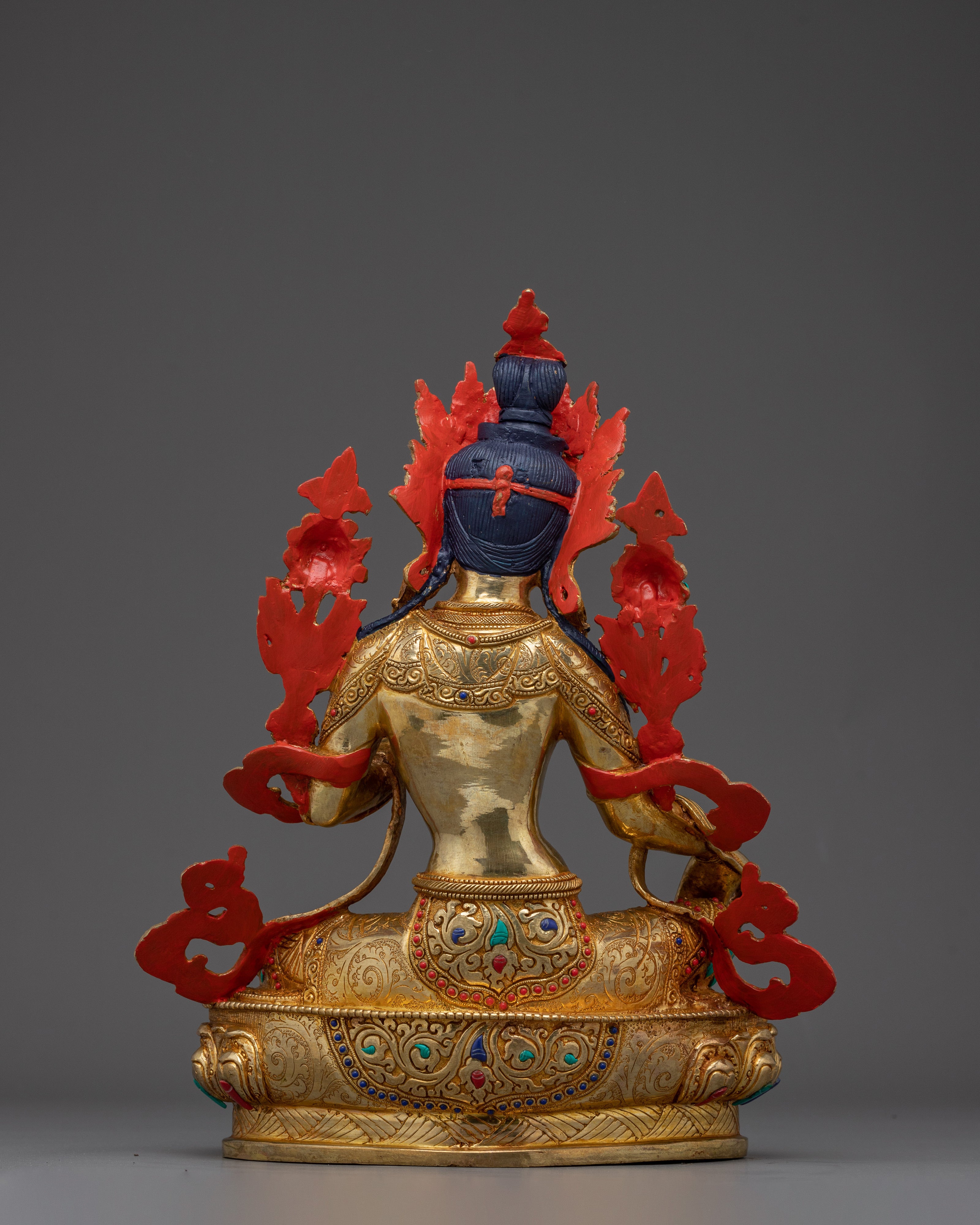 Green Tara Figurine: Himalayan Handmade Artwork