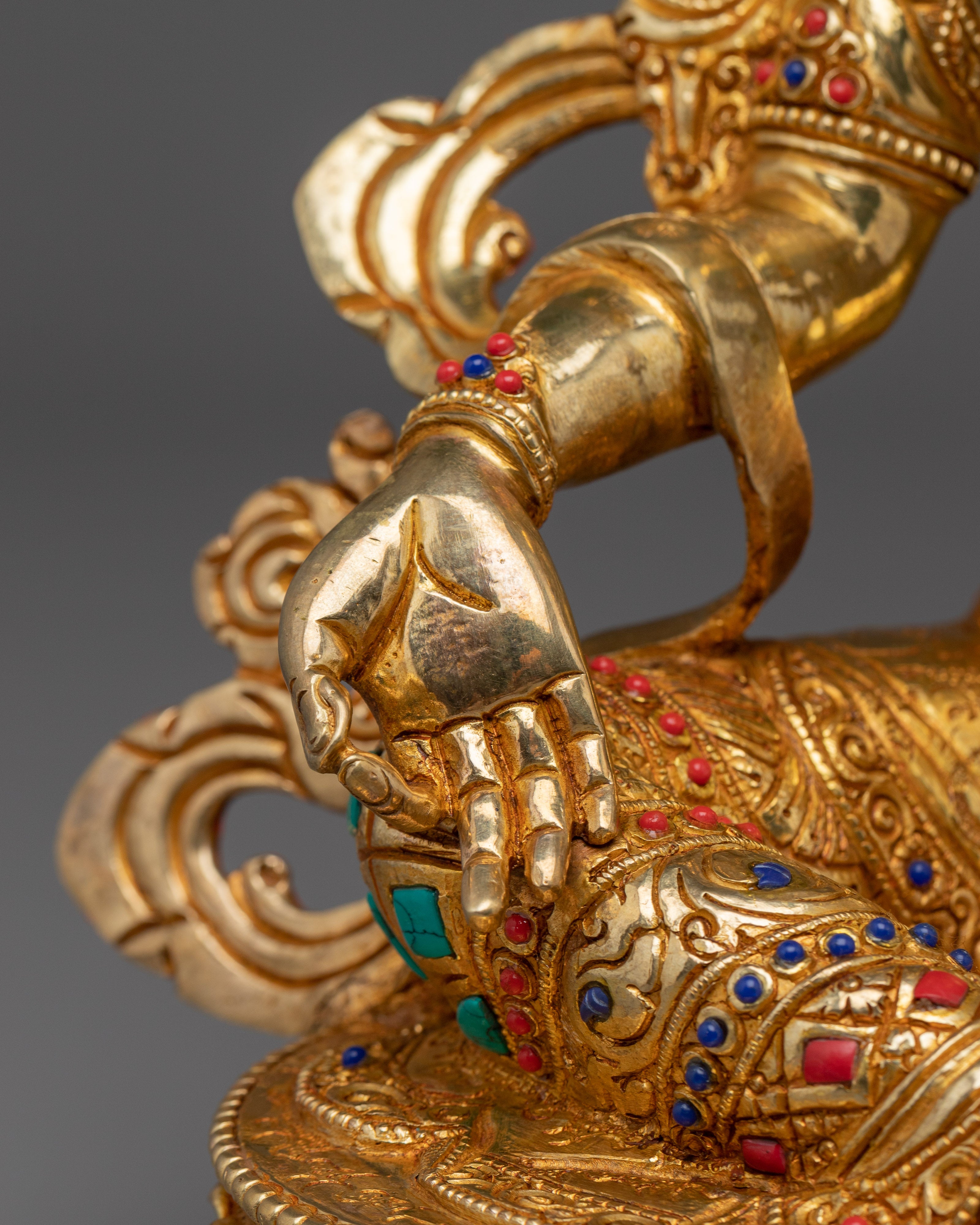 Green Tara Figurine: Himalayan Handmade Artwork