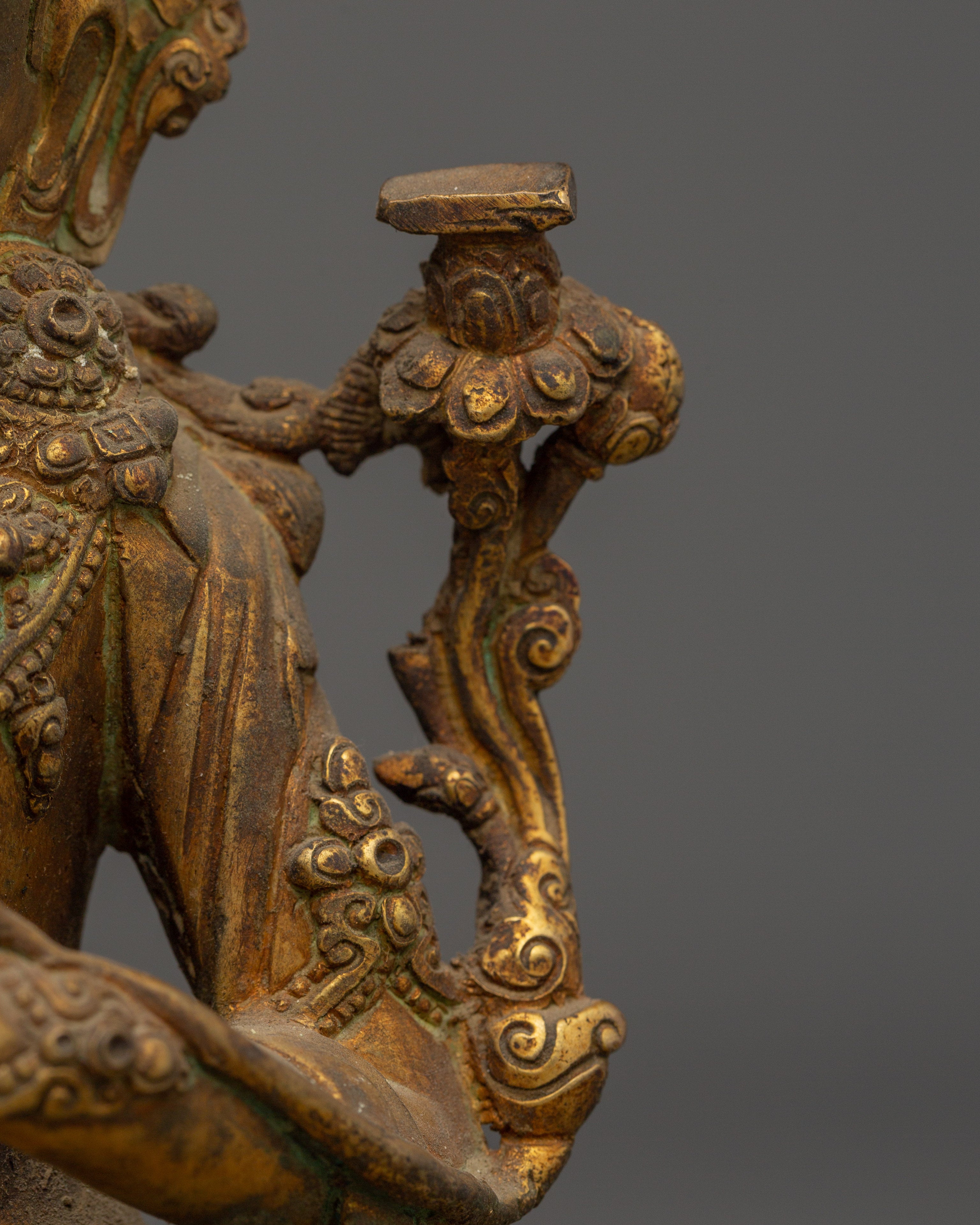 Manjushri Statue with Antique Finish | Wisdom Bodhisattva