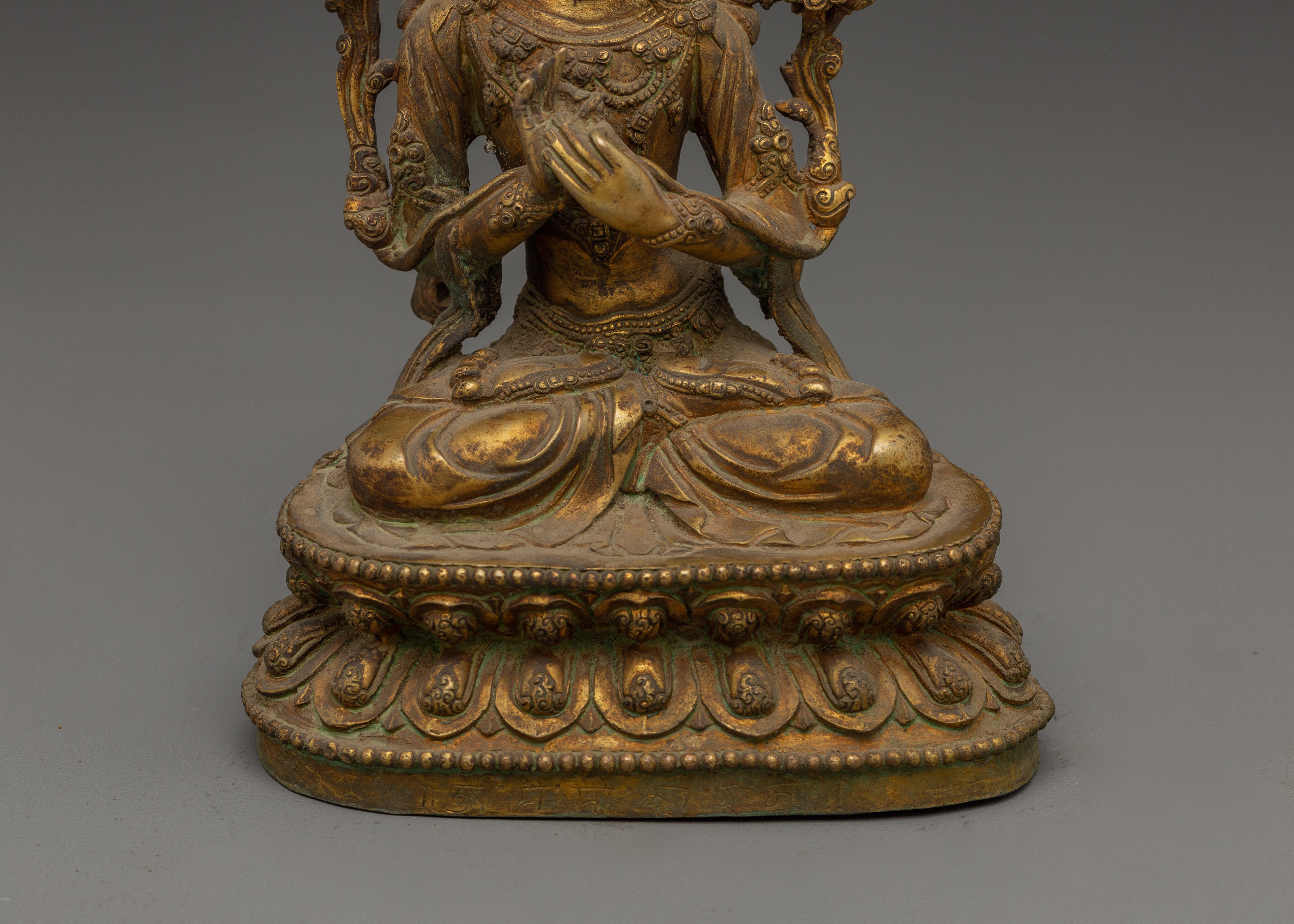Manjushri Statue with Antique Finish | Wisdom Bodhisattva