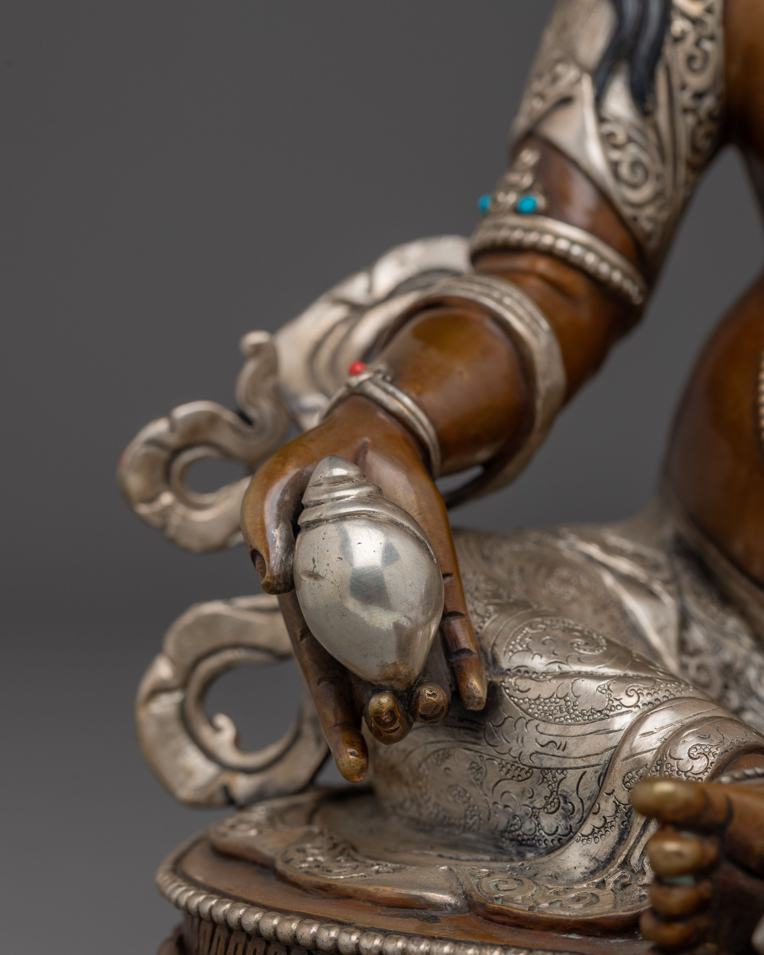 Dzambhala Oxidized Copper Statue | Tibetan Buddha for Spiritual Abundance