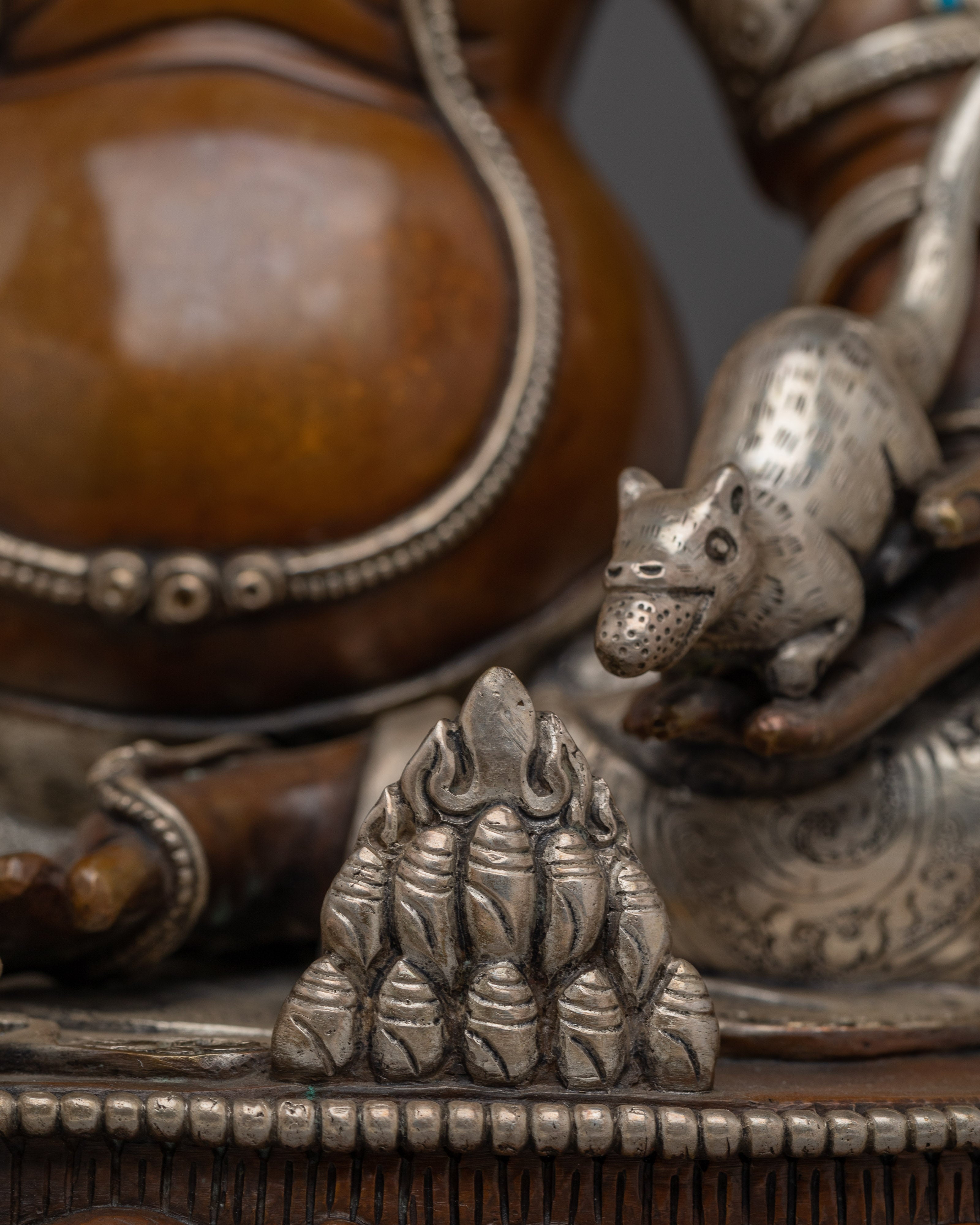 Dzambhala Oxidized Copper Statue | Tibetan Buddha for Spiritual Abundance