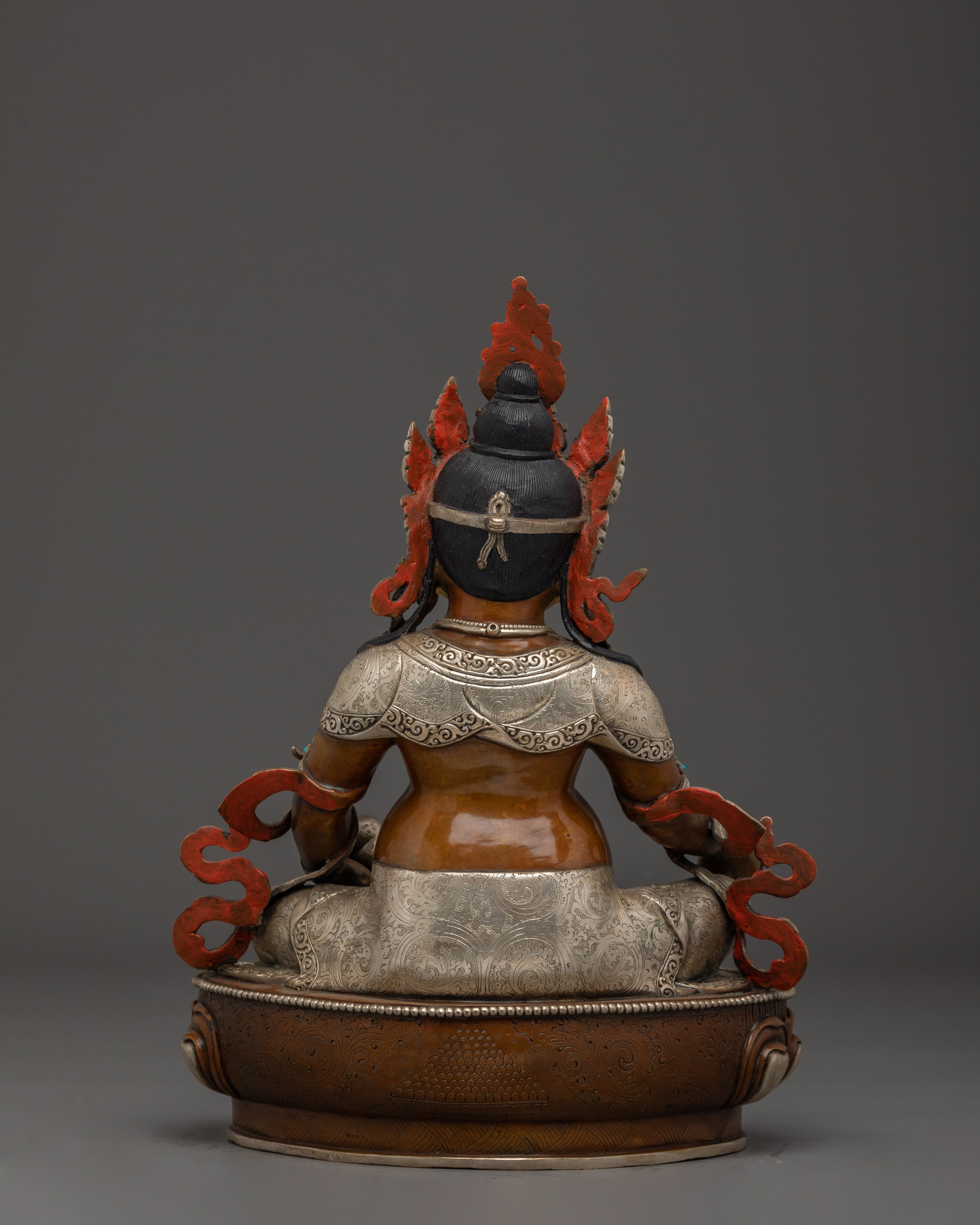 Dzambhala Oxidized Copper Statue | Tibetan Buddha for Spiritual Abundance