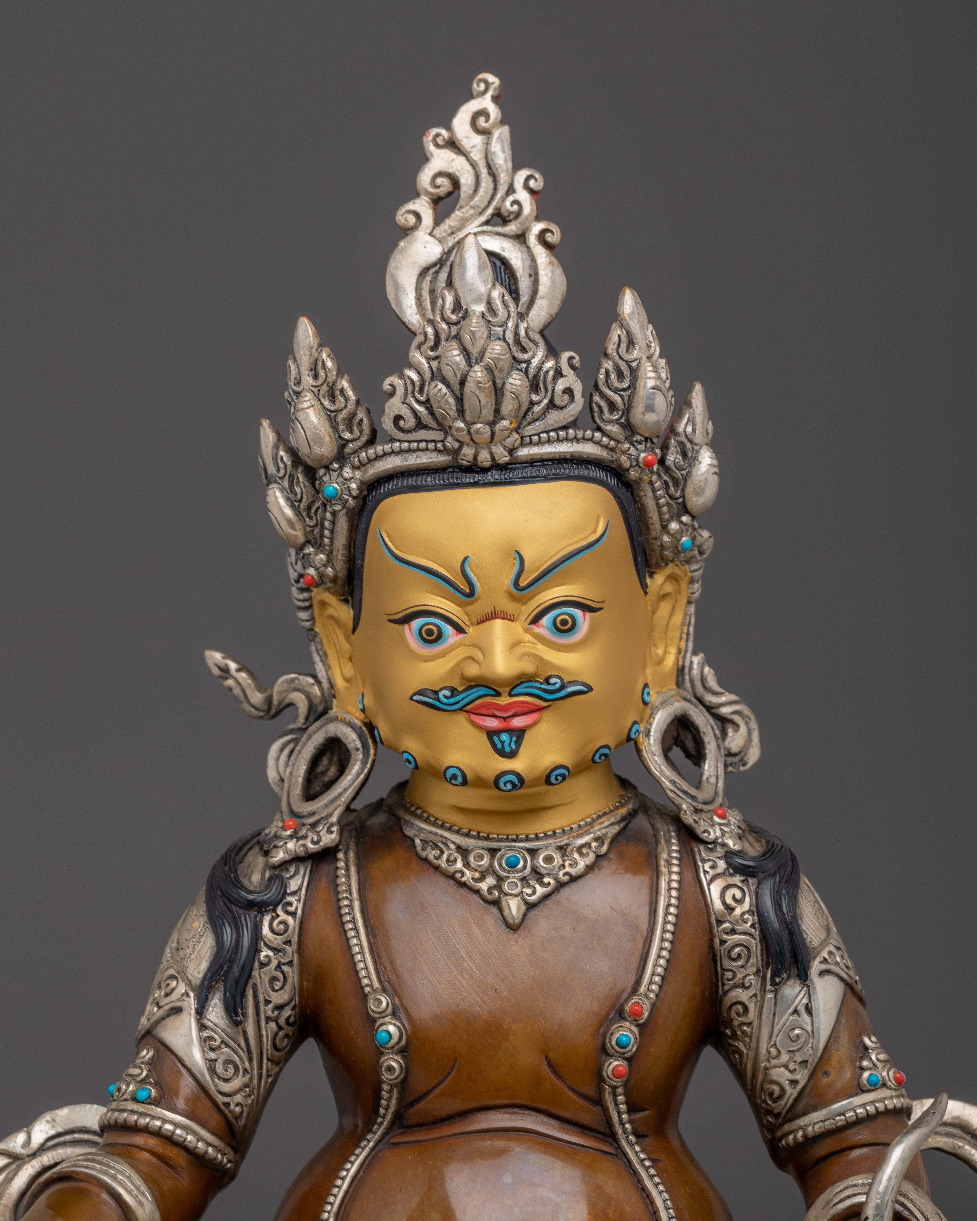 Dzambhala Oxidized Copper Statue | Tibetan Buddha for Spiritual Abundance