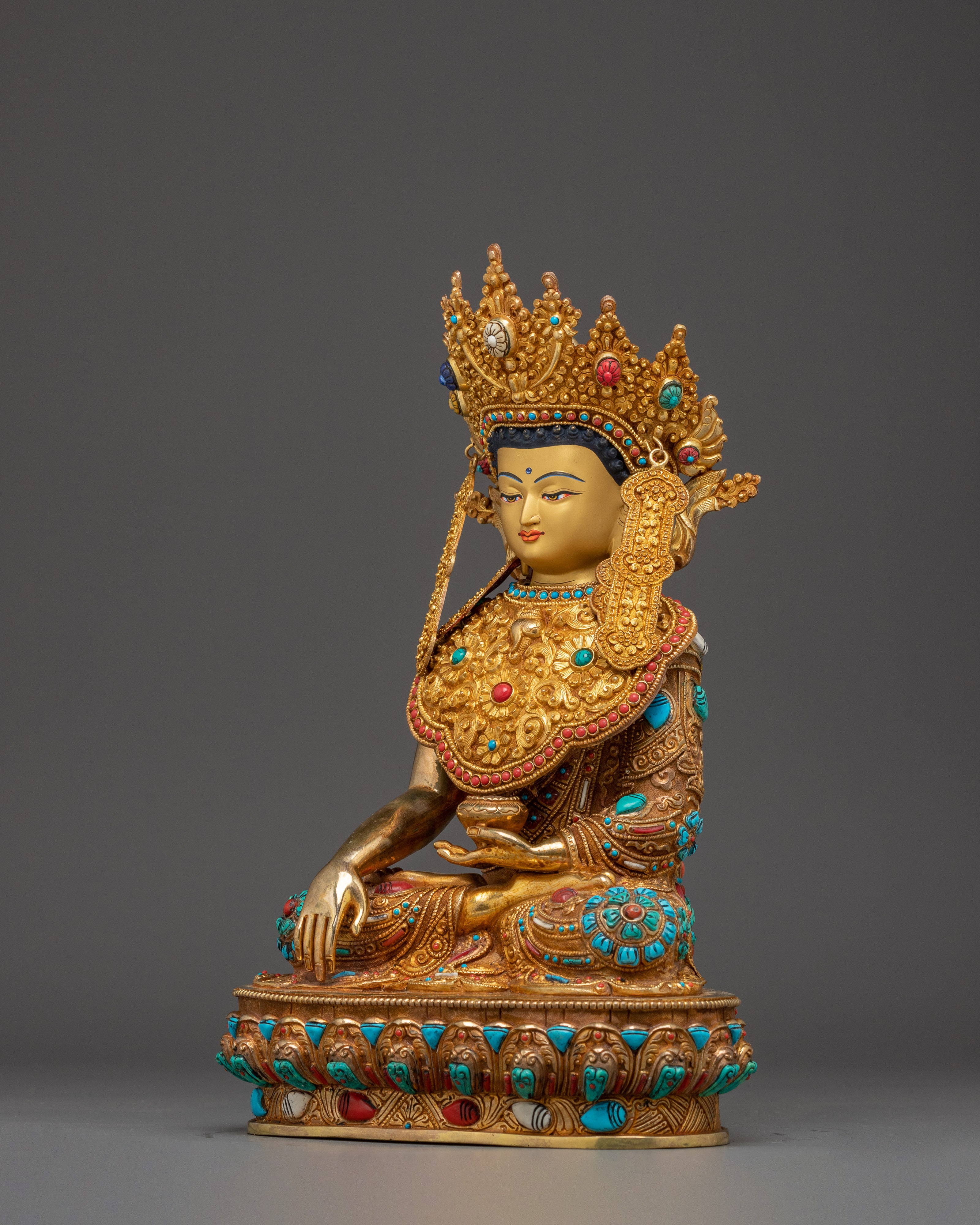 Tibetan Crown Shakyamuni Buddha Art | The Jeweled Sage
