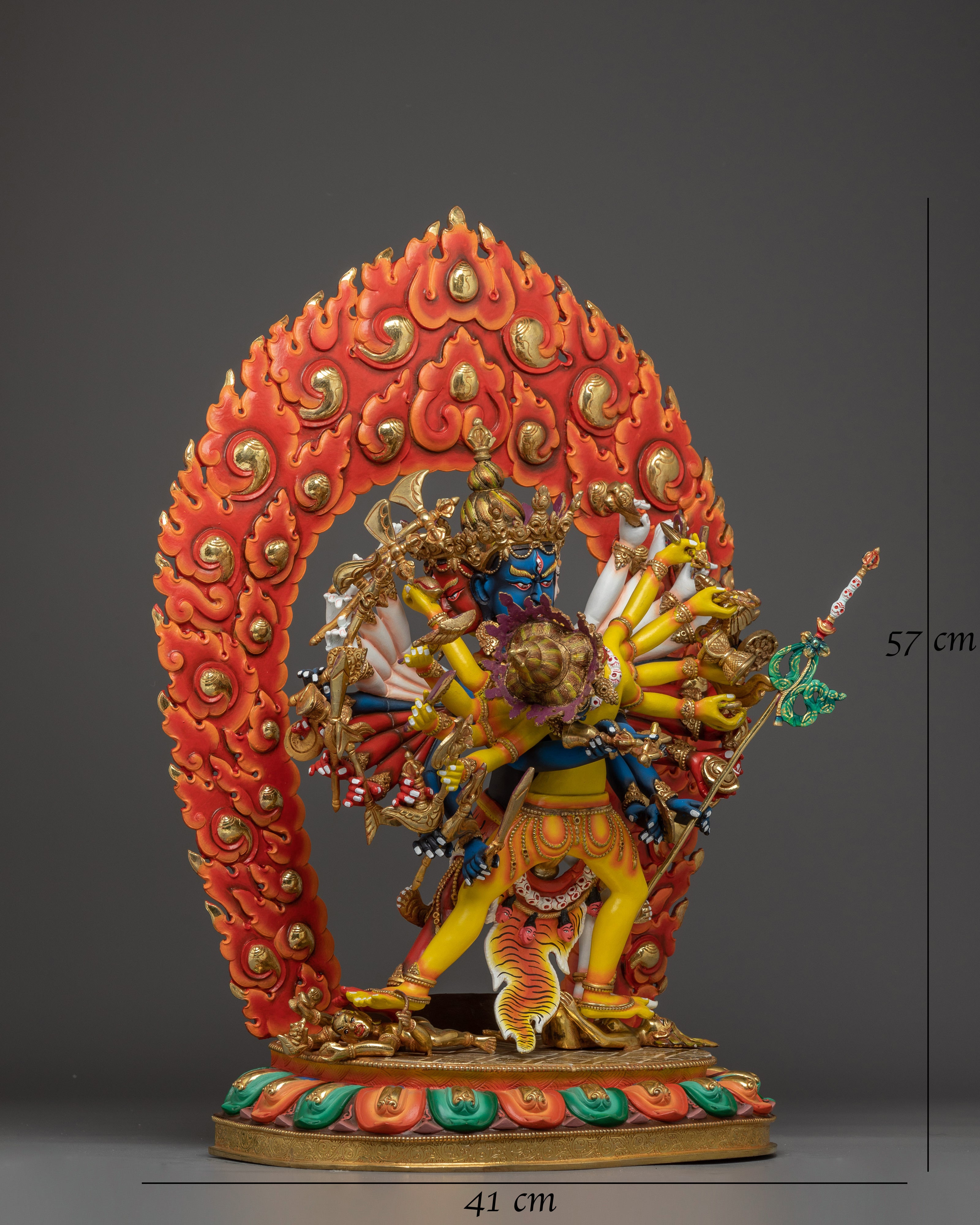 Chakrasambhara with Consort Colorful Statue