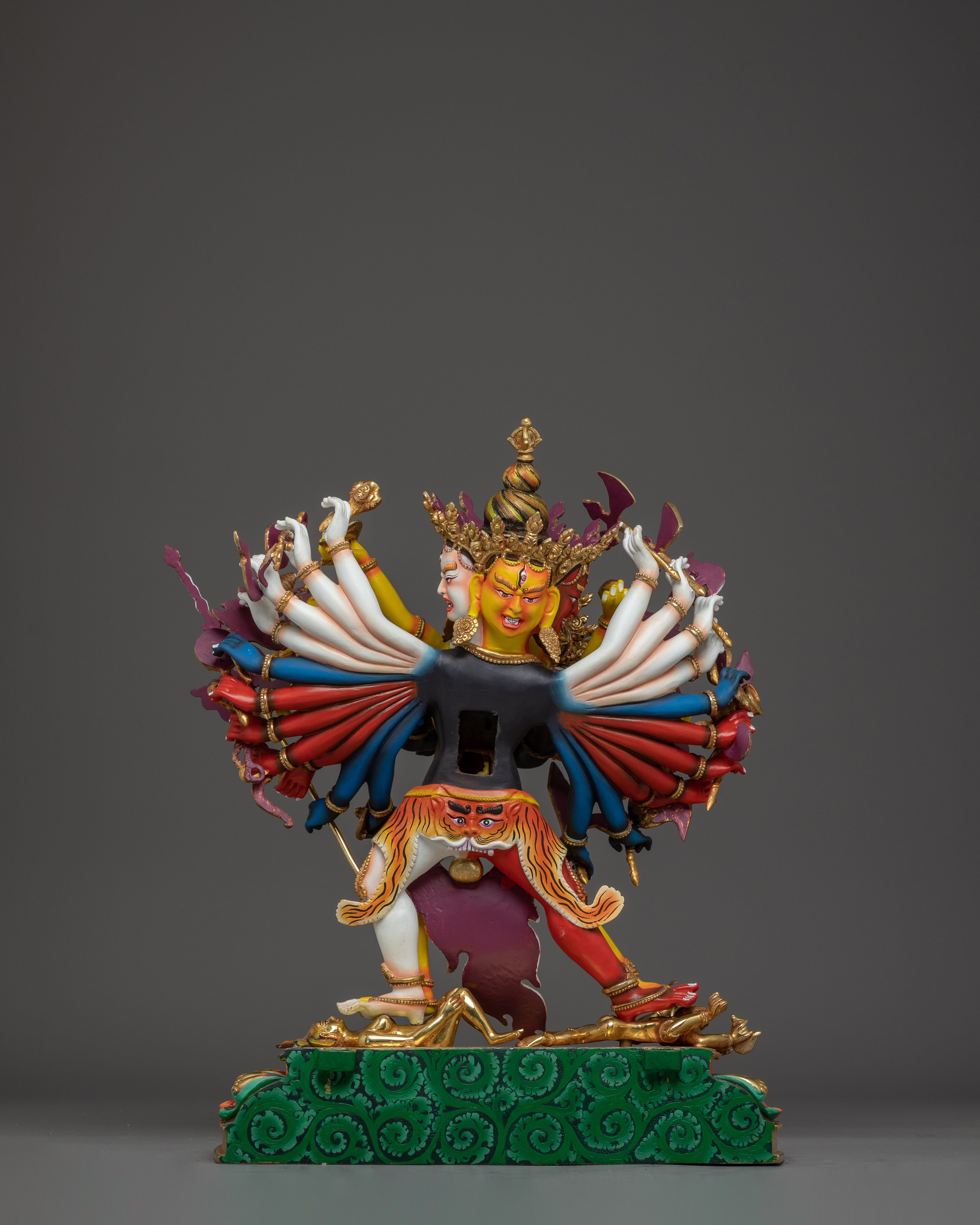 Kalachakra with Consort Colorful Statue | Traditional Artwork