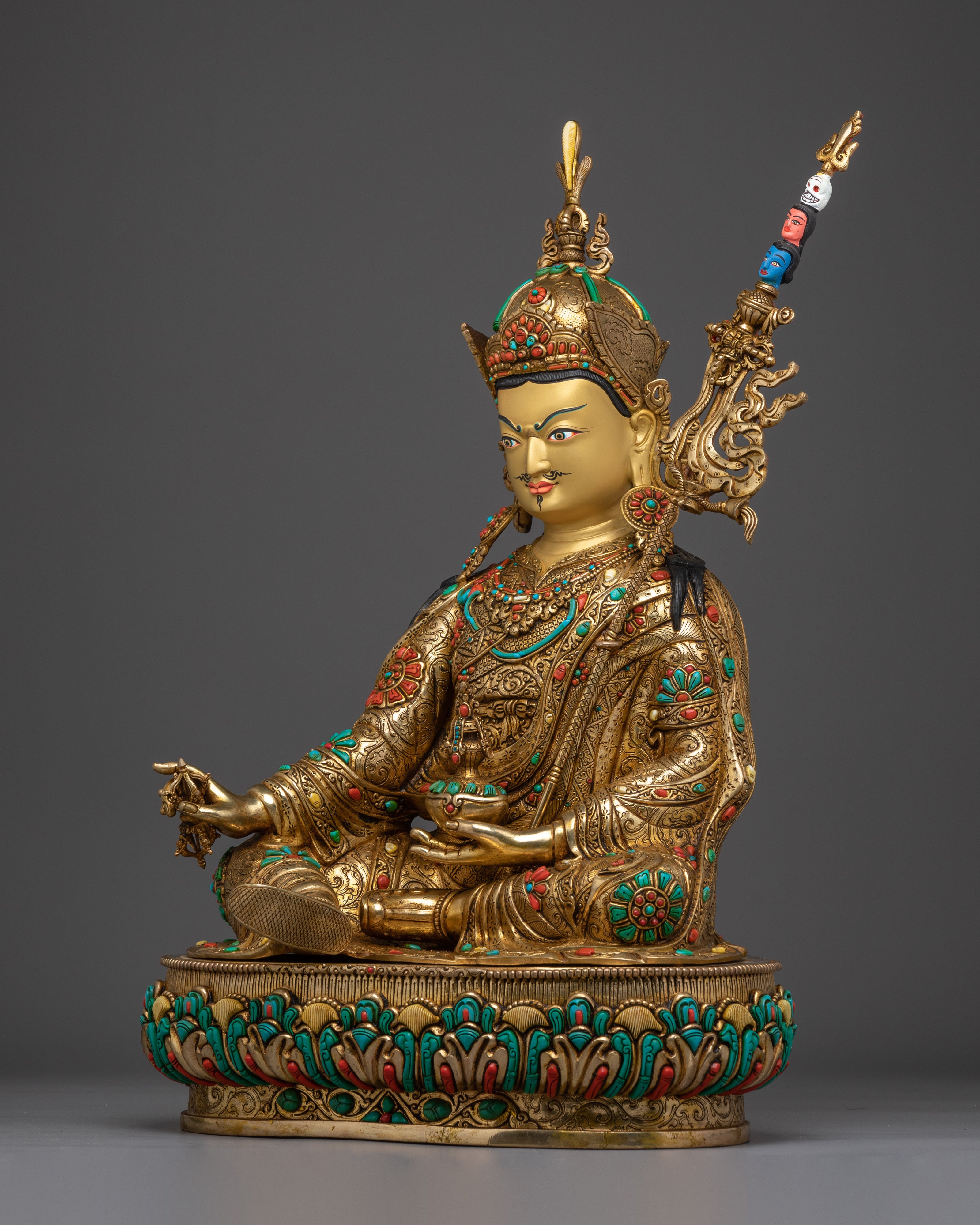 Tibetan Guru Rinpoche Art | Sacred Buddhist Sculpture