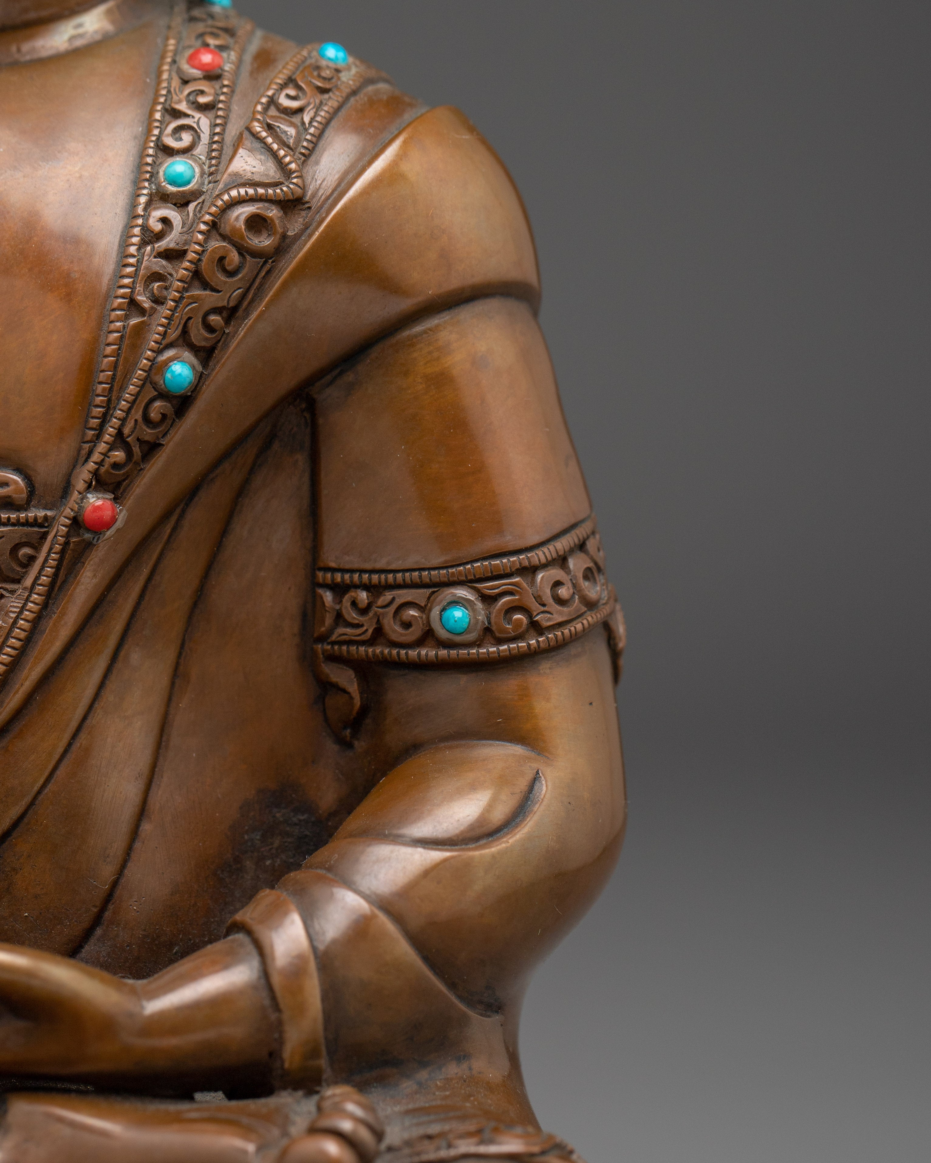 Sacred Oxidized Amitabha Buddha | Lotus Seated Spiritual Icon