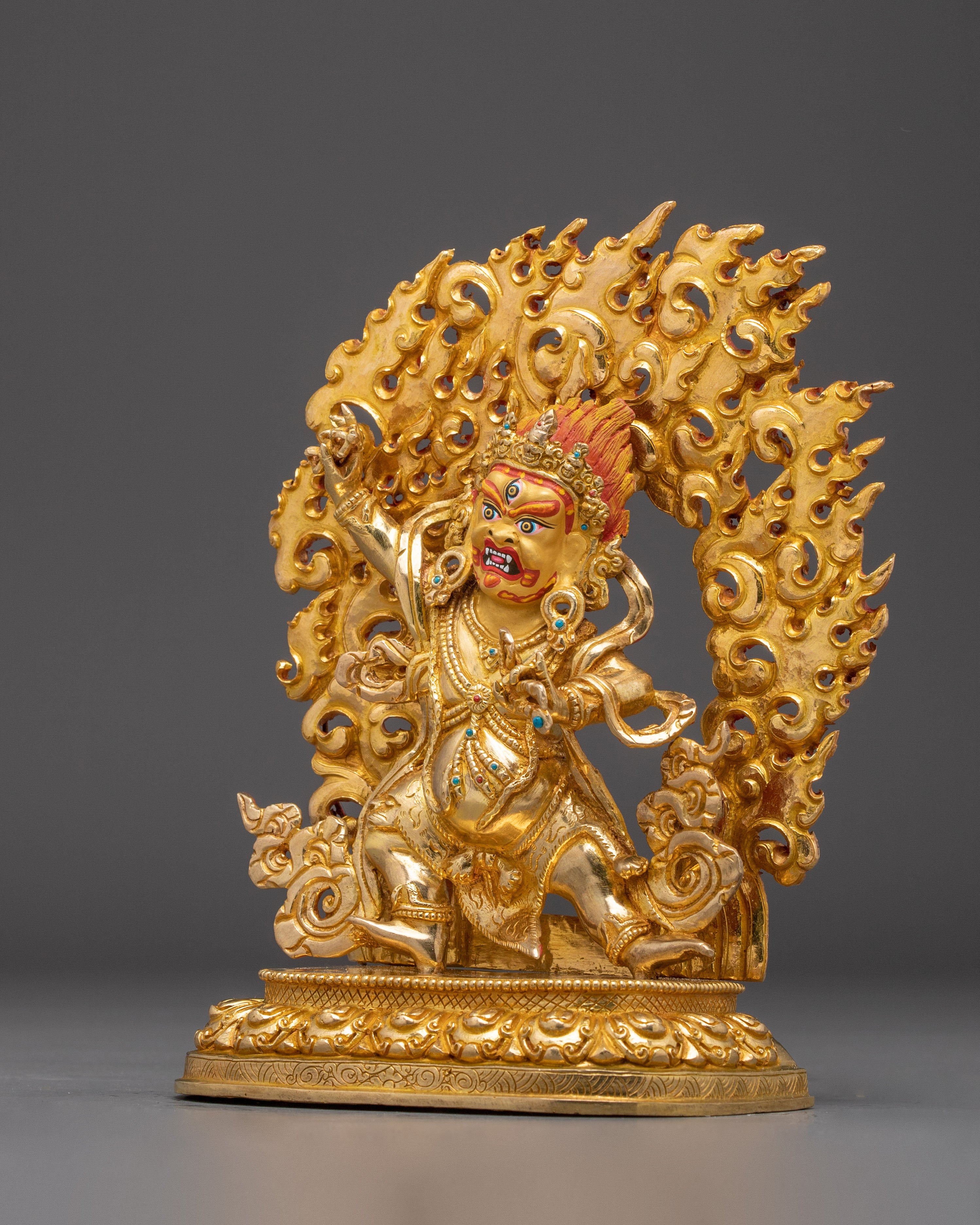 Tibetan Vajrapani Copper Figurine | Protector Deity Statue