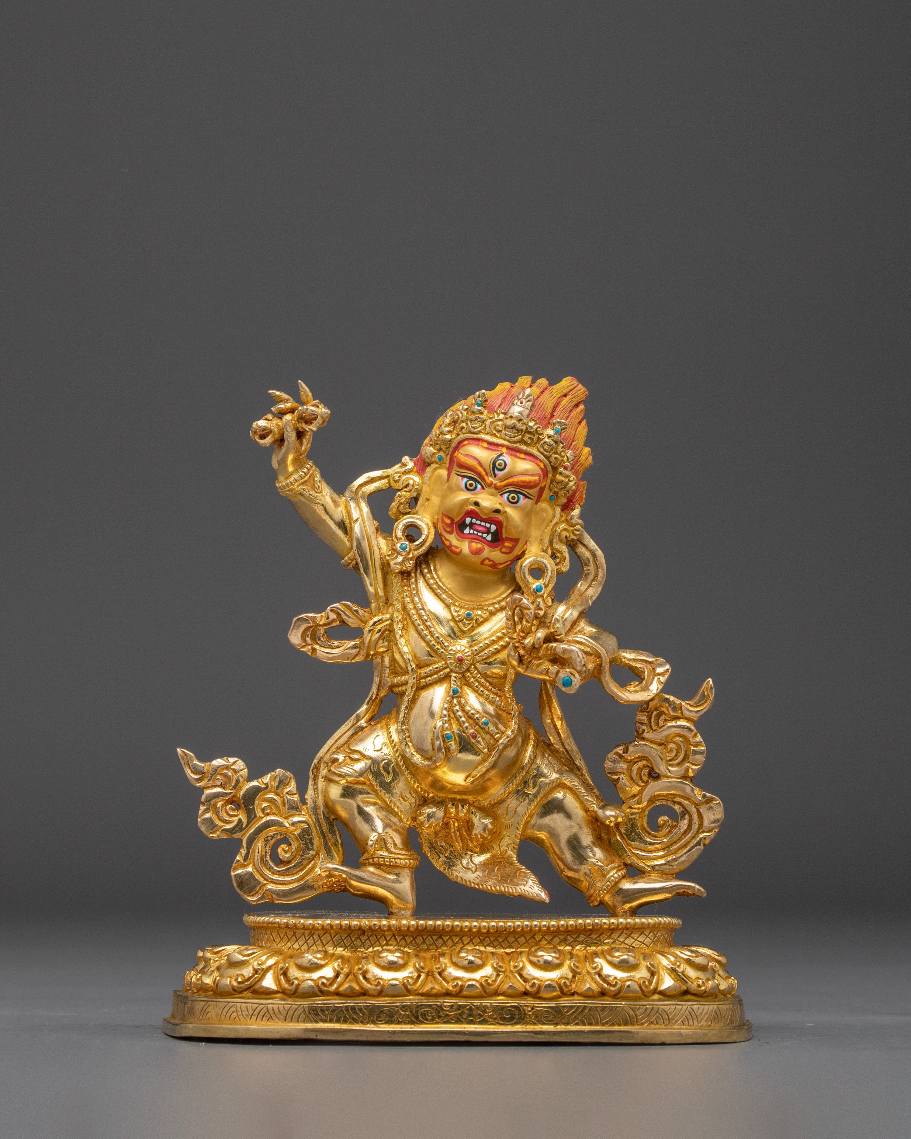 Tibetan Vajrapani Copper Figurine | Protector Deity Statue