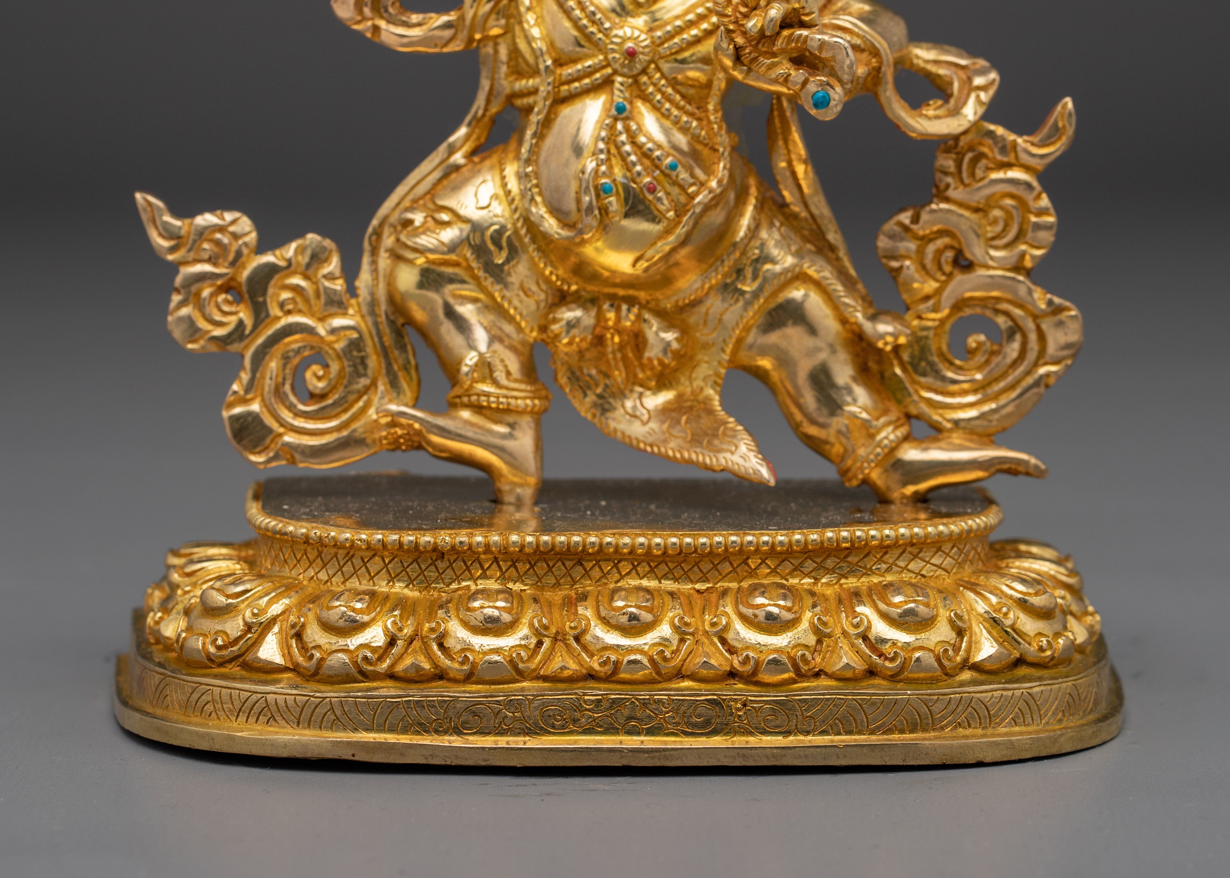 Tibetan Vajrapani Copper Figurine | Protector Deity Statue
