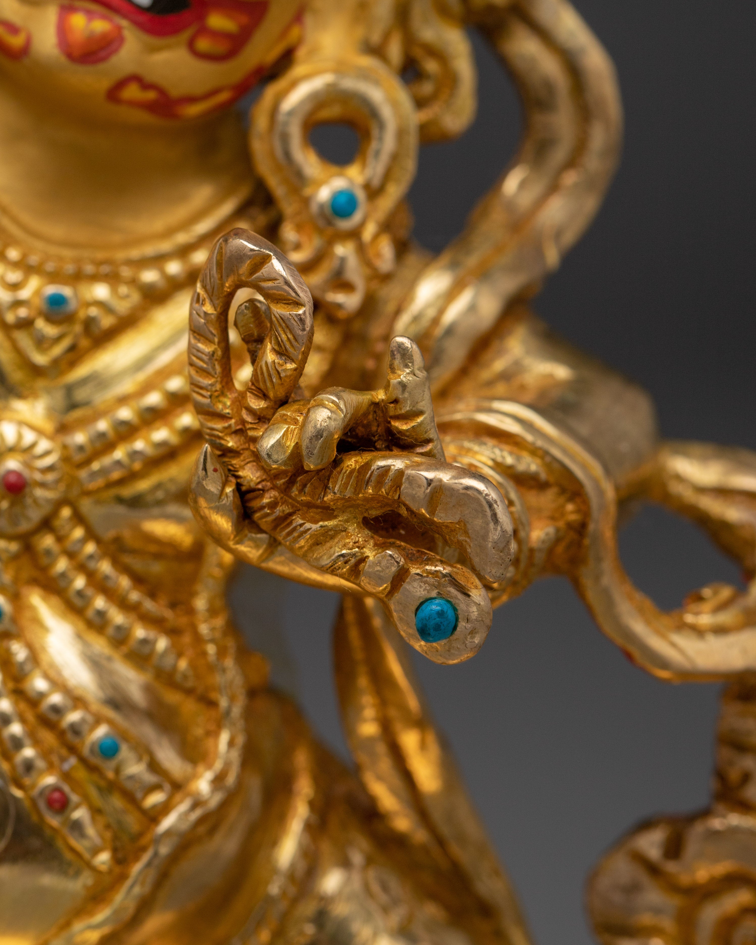 Tibetan Vajrapani Copper Figurine | Protector Deity Statue
