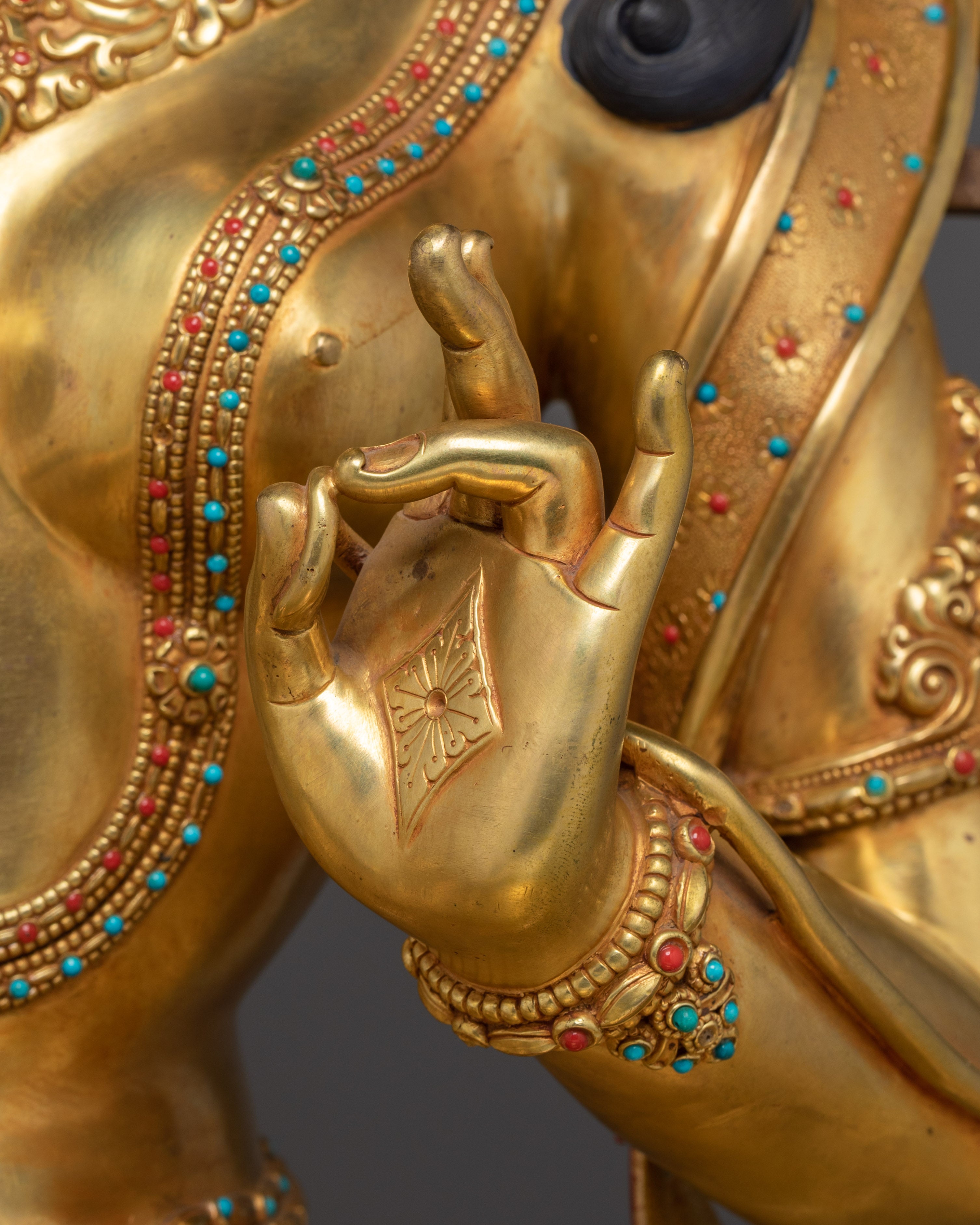 Divine Bodhisattva Green Tara Golden Art for Meditation and Decor